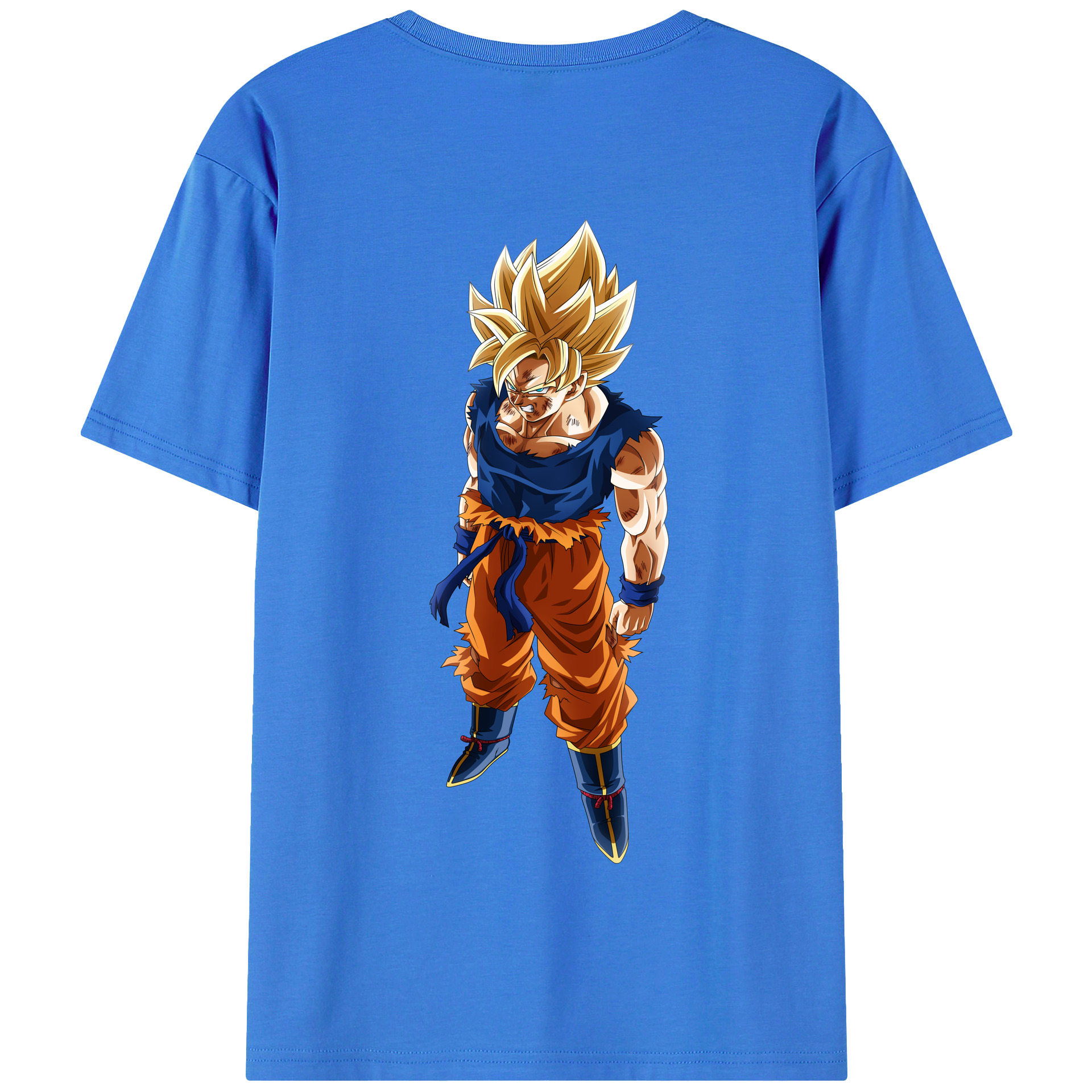 （画像用） ドラゴンボール 孫悟空（そん ごくう）Son Goku カカロット DRAGON BALL Kakarotto 綿100％半袖Tシャツ（背面プリント）