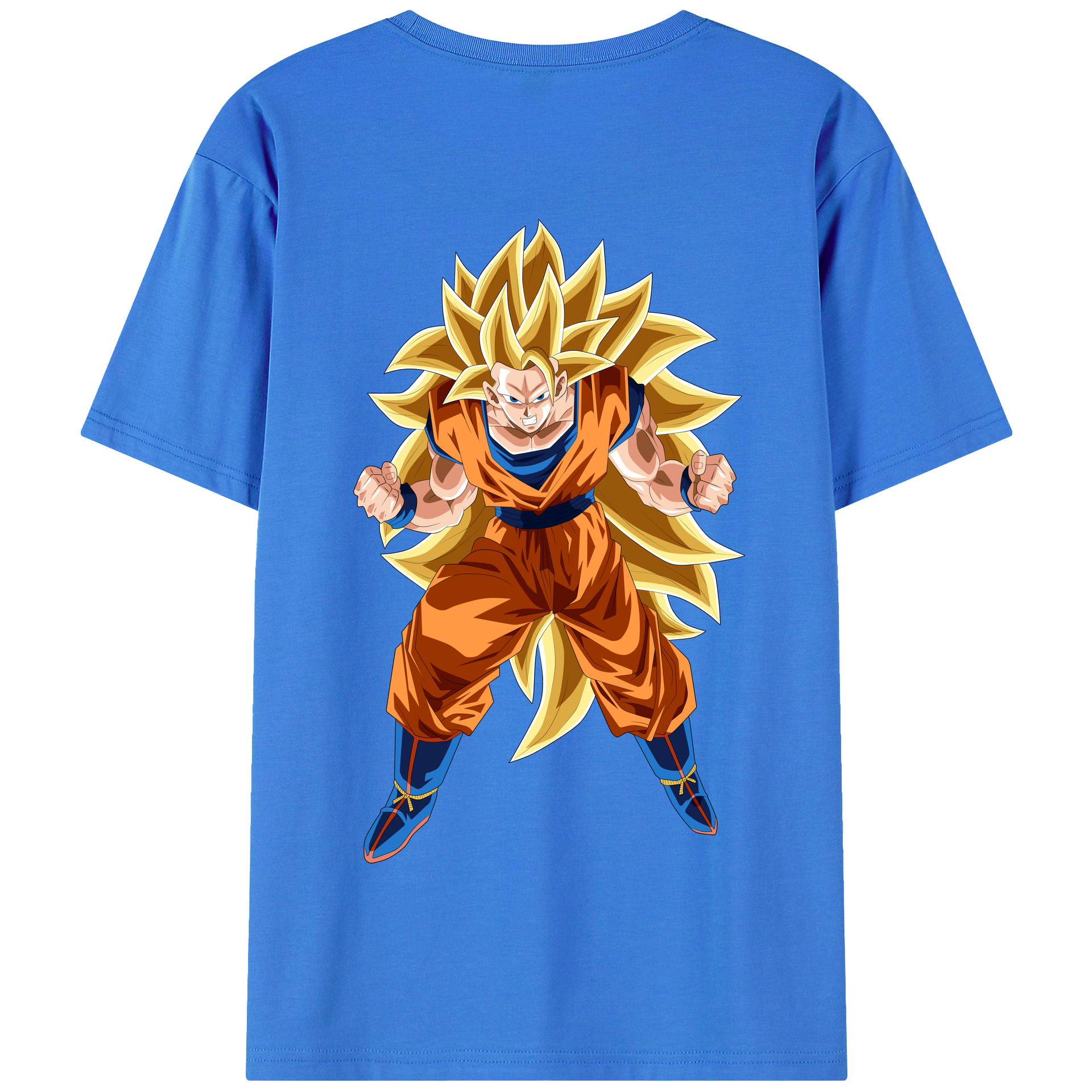 （画像用） ドラゴンボール 孫悟空（そん ごくう）Son Goku カカロット DRAGON BALL Kakarotto 綿100％半袖Tシャツ（背面プリント）