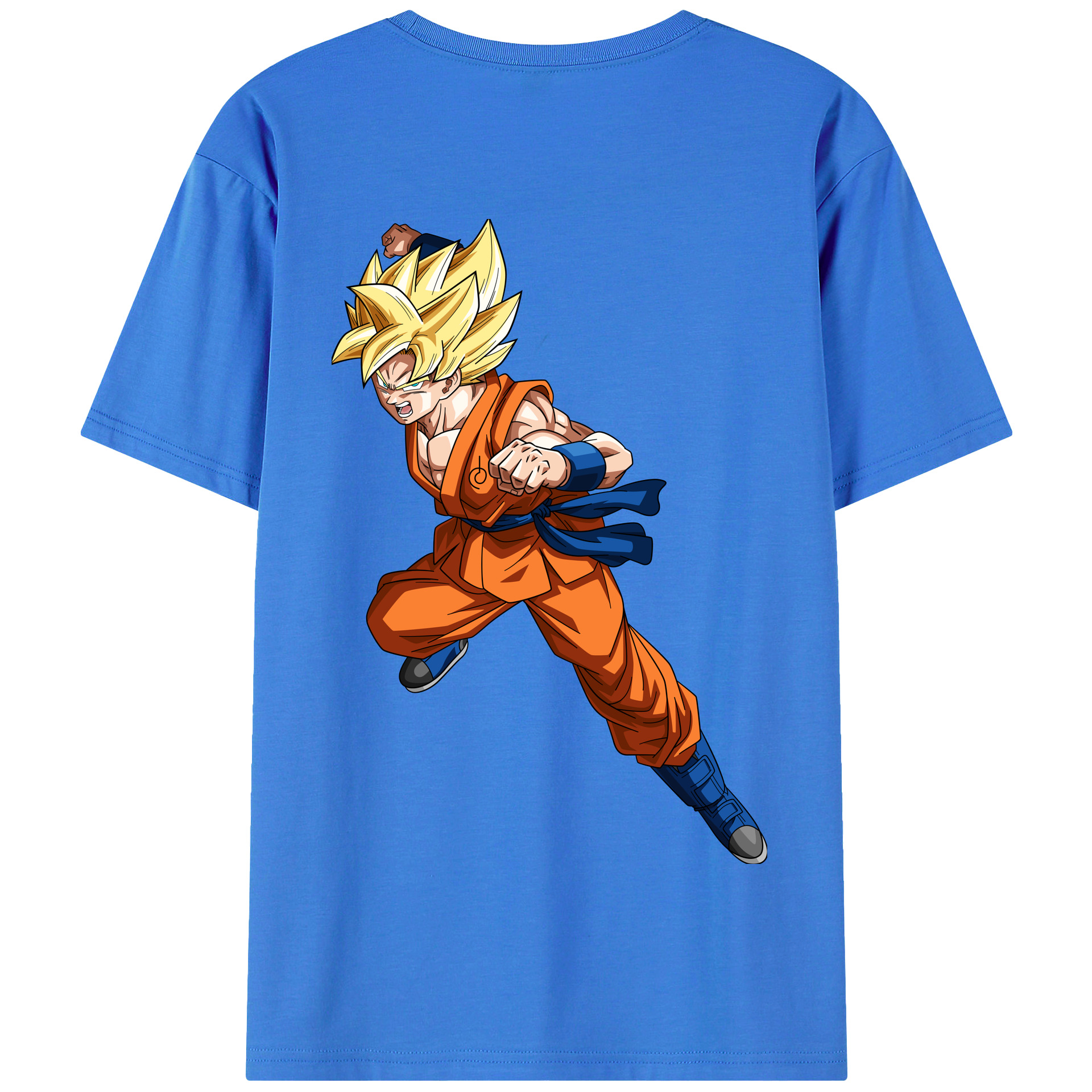 （画像用） ドラゴンボール 孫悟空（そん ごくう）Son Goku カカロット DRAGON BALL Kakarotto 綿100％半袖Tシャツ（背面プリント）