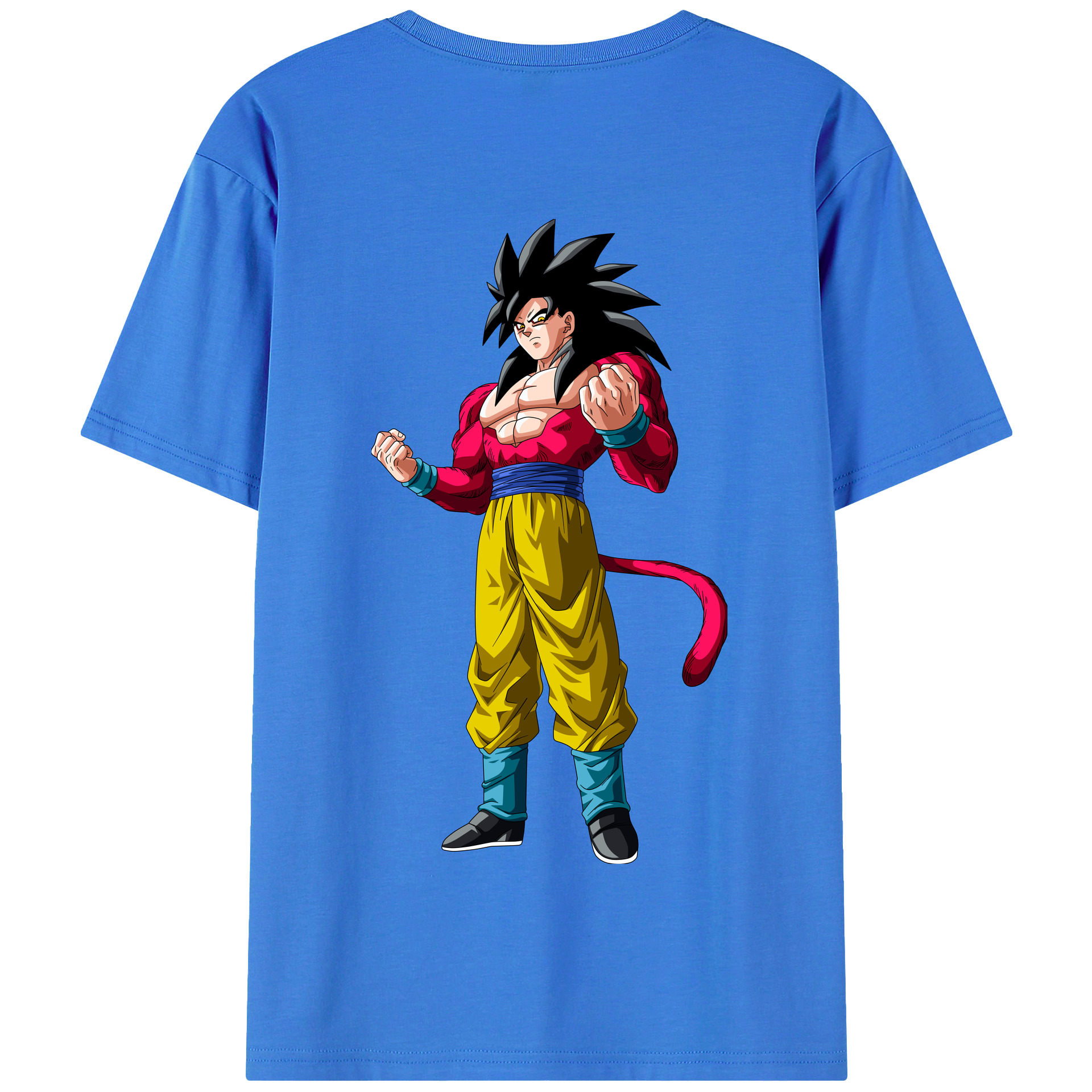 （画像用） ドラゴンボール 孫悟空（そん ごくう）Son Goku カカロット DRAGON BALL Kakarotto 綿100％半袖Tシャツ（背面プリント）