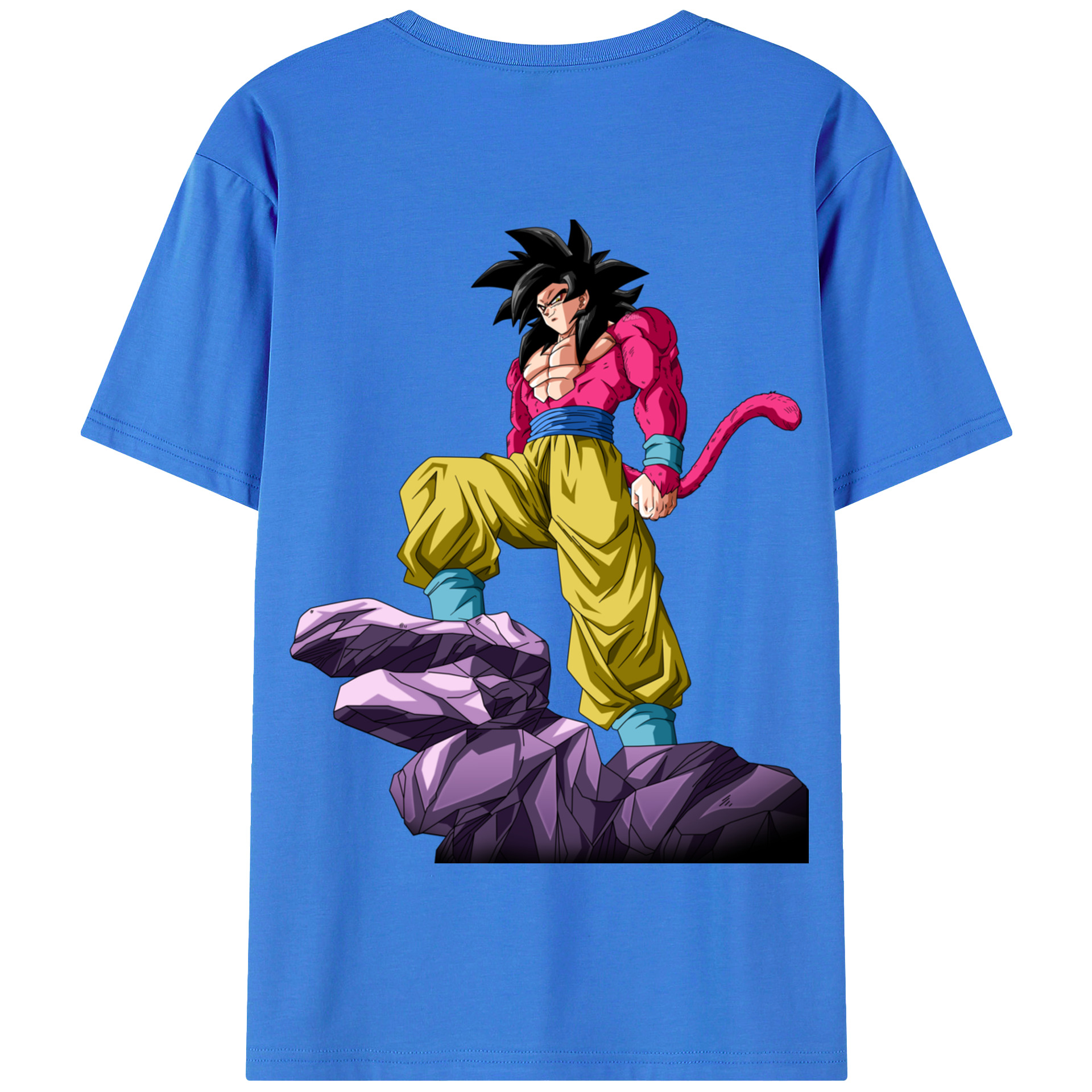 （画像用） ドラゴンボール 孫悟空（そん ごくう）Son Goku カカロット DRAGON BALL Kakarotto 綿100％半袖Tシャツ（背面プリント）