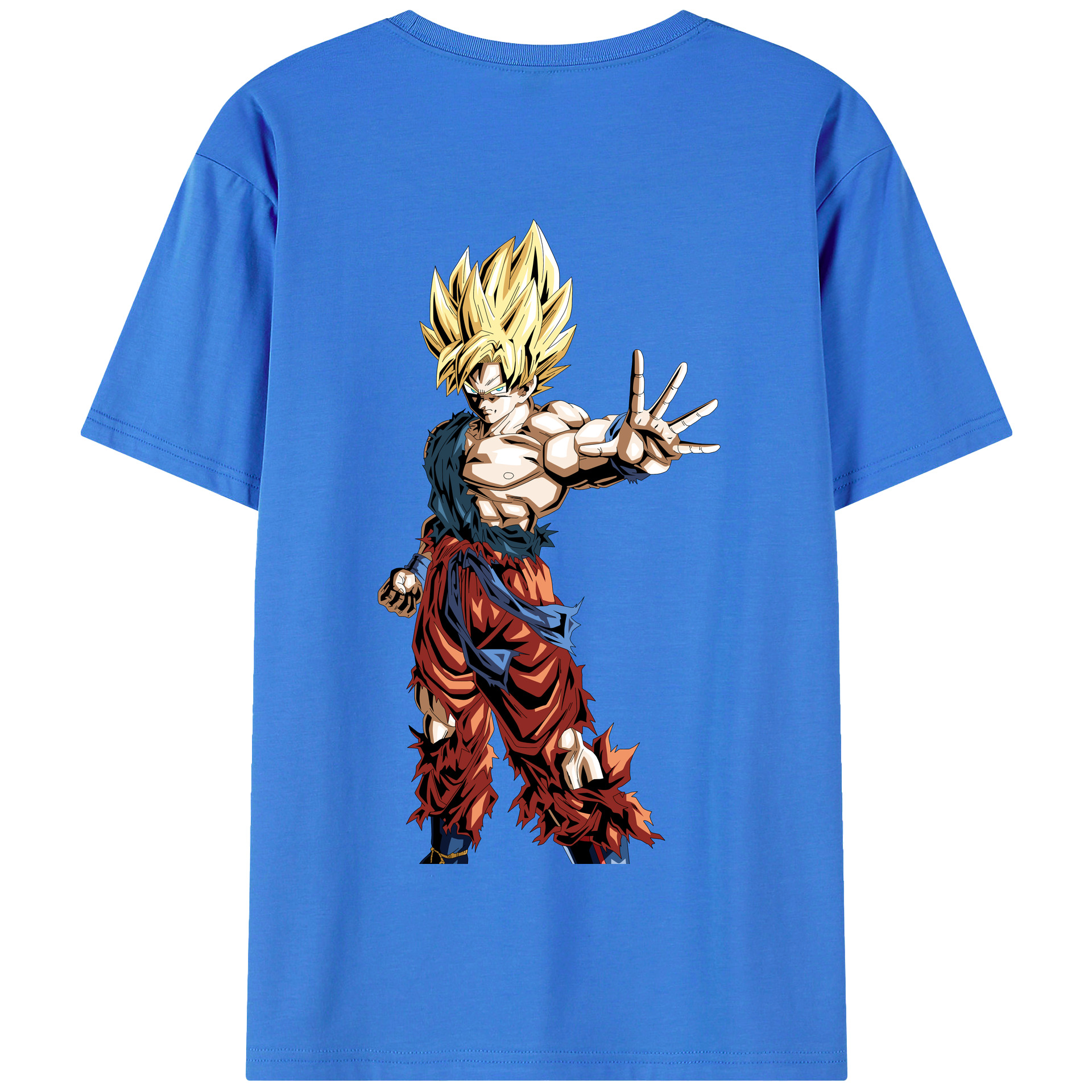 （画像用） ドラゴンボール 孫悟空（そん ごくう）Son Goku カカロット DRAGON BALL Kakarotto 綿100％半袖Tシャツ（背面プリント）