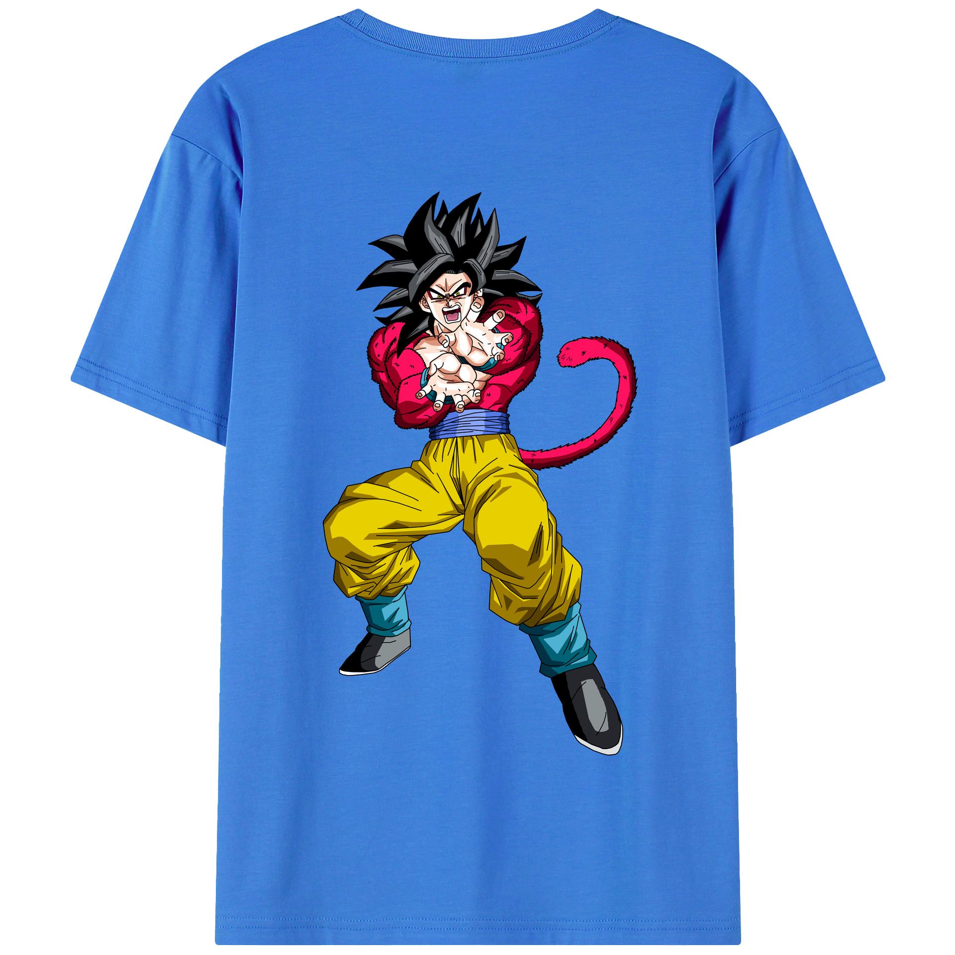 （画像用） ドラゴンボール 孫悟空（そん ごくう）Son Goku カカロット DRAGON BALL Kakarotto 綿100％半袖Tシャツ（背面プリント）