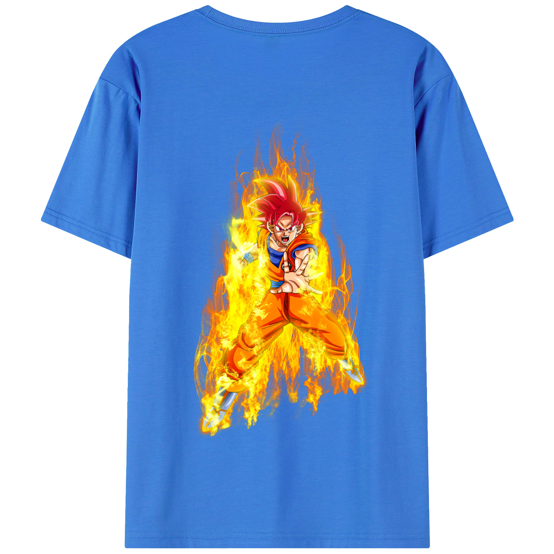 （画像用） ドラゴンボール 孫悟空（そん ごくう）Son Goku カカロット DRAGON BALL Kakarotto 綿100％半袖Tシャツ（背面プリント）