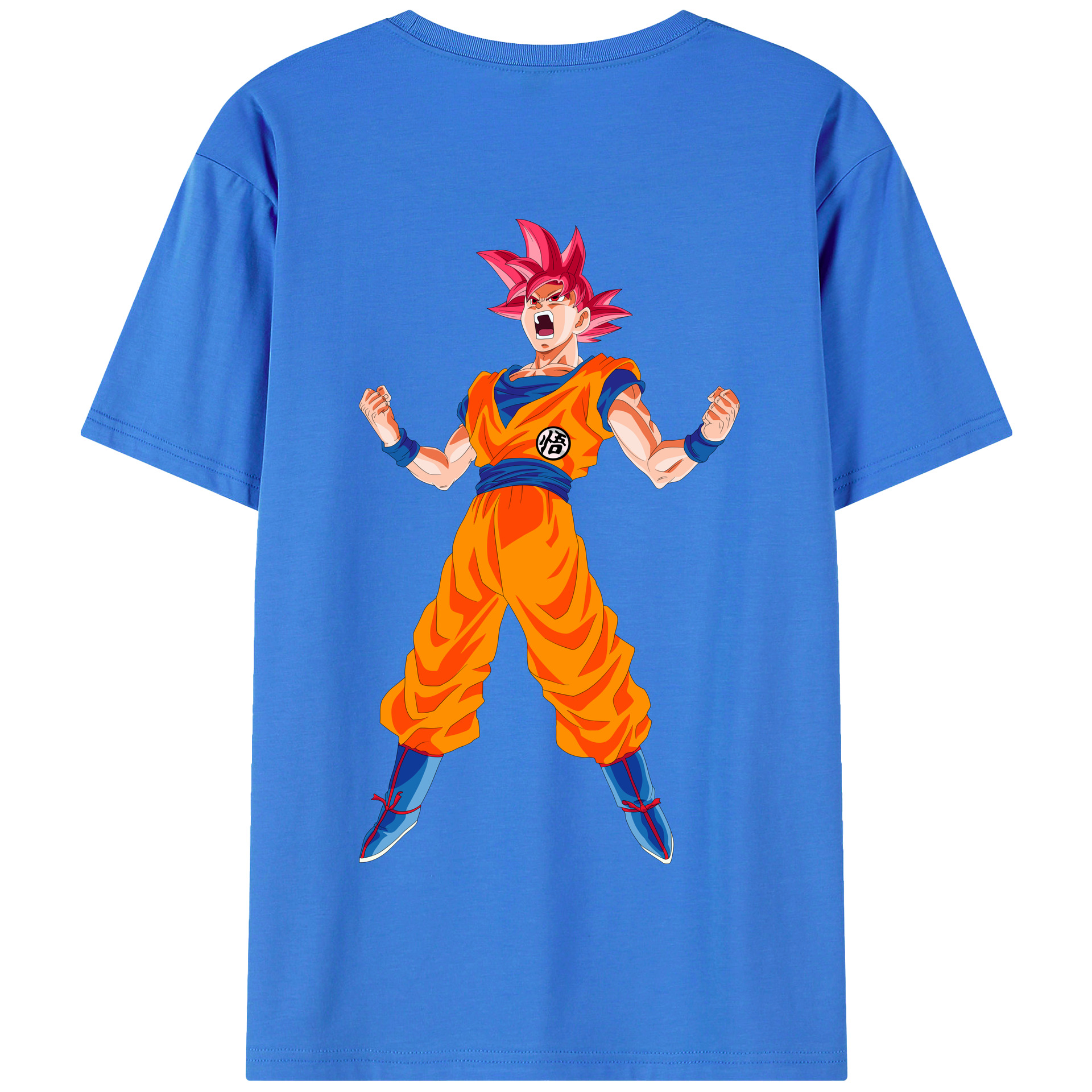 （画像用） ドラゴンボール 孫悟空（そん ごくう）Son Goku カカロット DRAGON BALL Kakarotto 綿100％半袖Tシャツ（背面プリント）