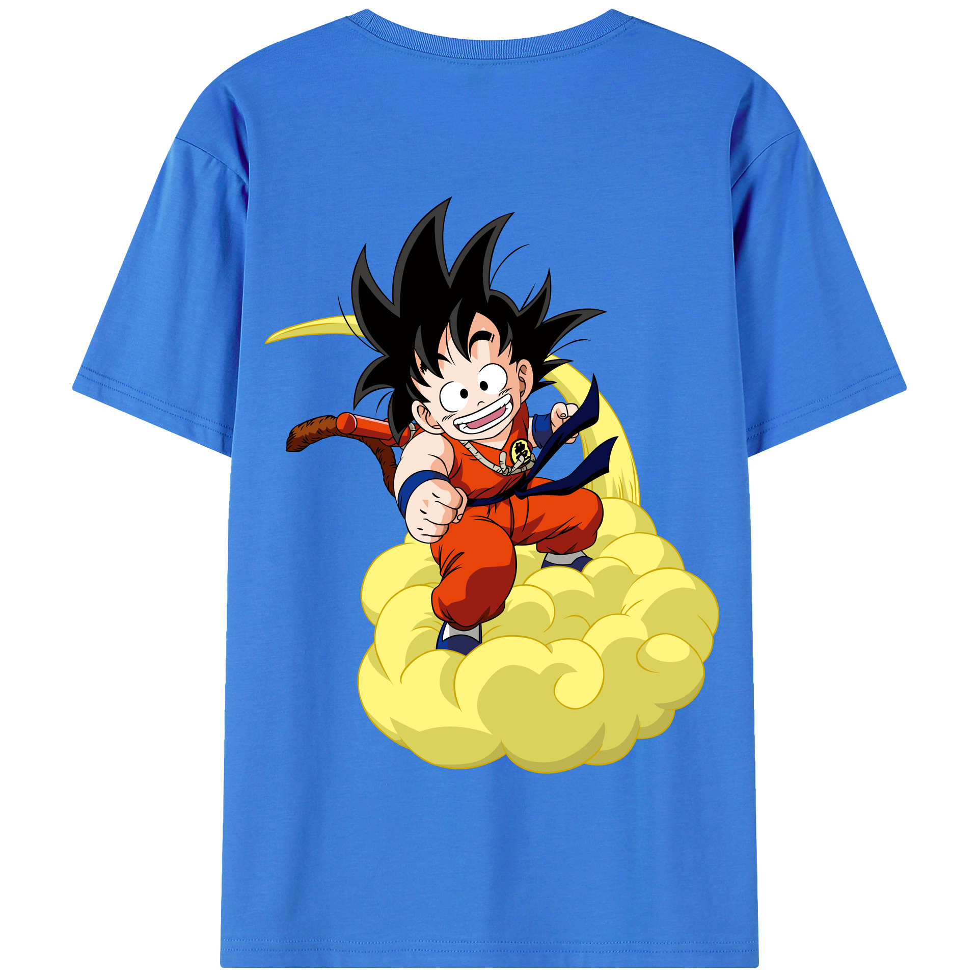 （画像用） ドラゴンボール 孫悟空（そん ごくう）Son Goku カカロット DRAGON BALL Kakarotto 綿100％半袖Tシャツ（背面プリント）