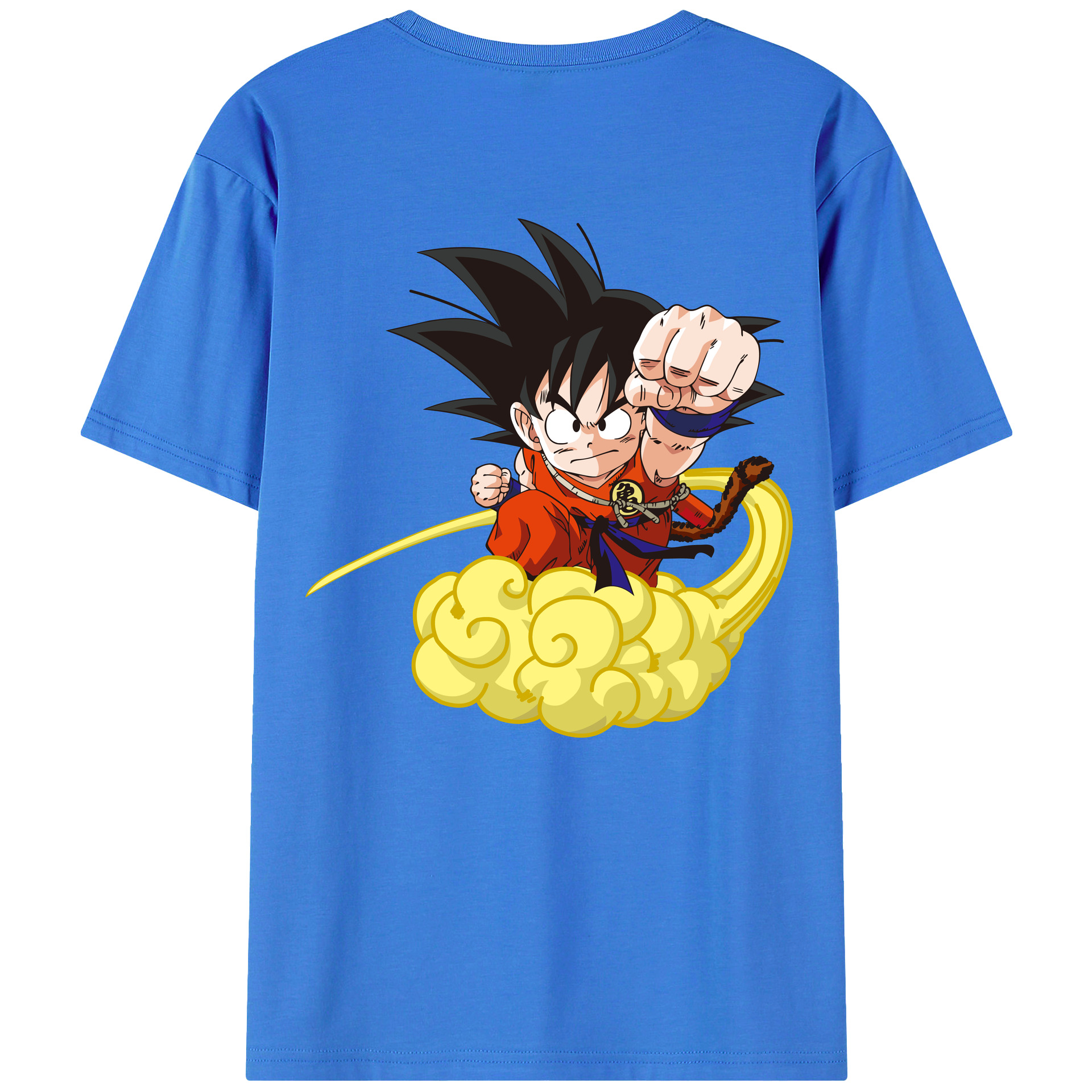 （画像用） ドラゴンボール 孫悟空（そん ごくう）Son Goku カカロット DRAGON BALL Kakarotto 綿100％半袖Tシャツ（背面プリント）