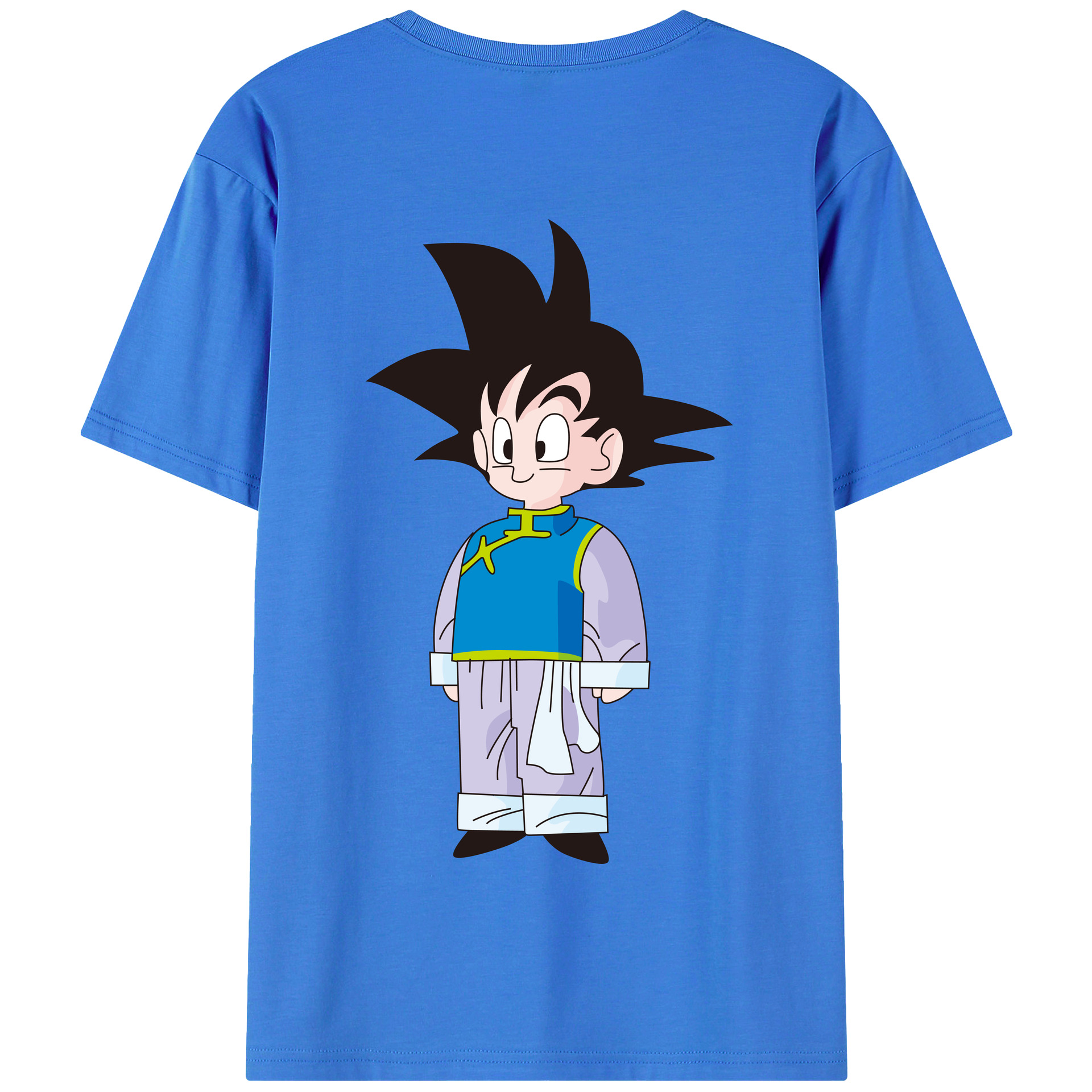 （画像用） ドラゴンボール 孫悟空（そん ごくう）Son Goku カカロット DRAGON BALL Kakarotto 綿100％半袖Tシャツ（背面プリント）