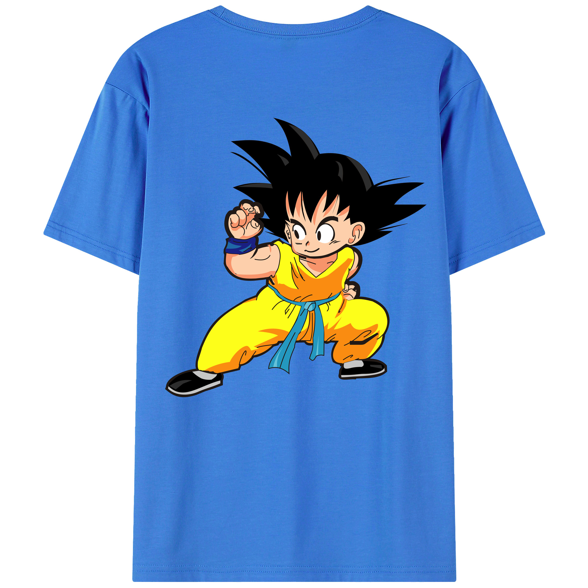 （画像用） ドラゴンボール 孫悟空（そん ごくう）Son Goku カカロット DRAGON BALL Kakarotto 綿100％半袖Tシャツ（背面プリント）