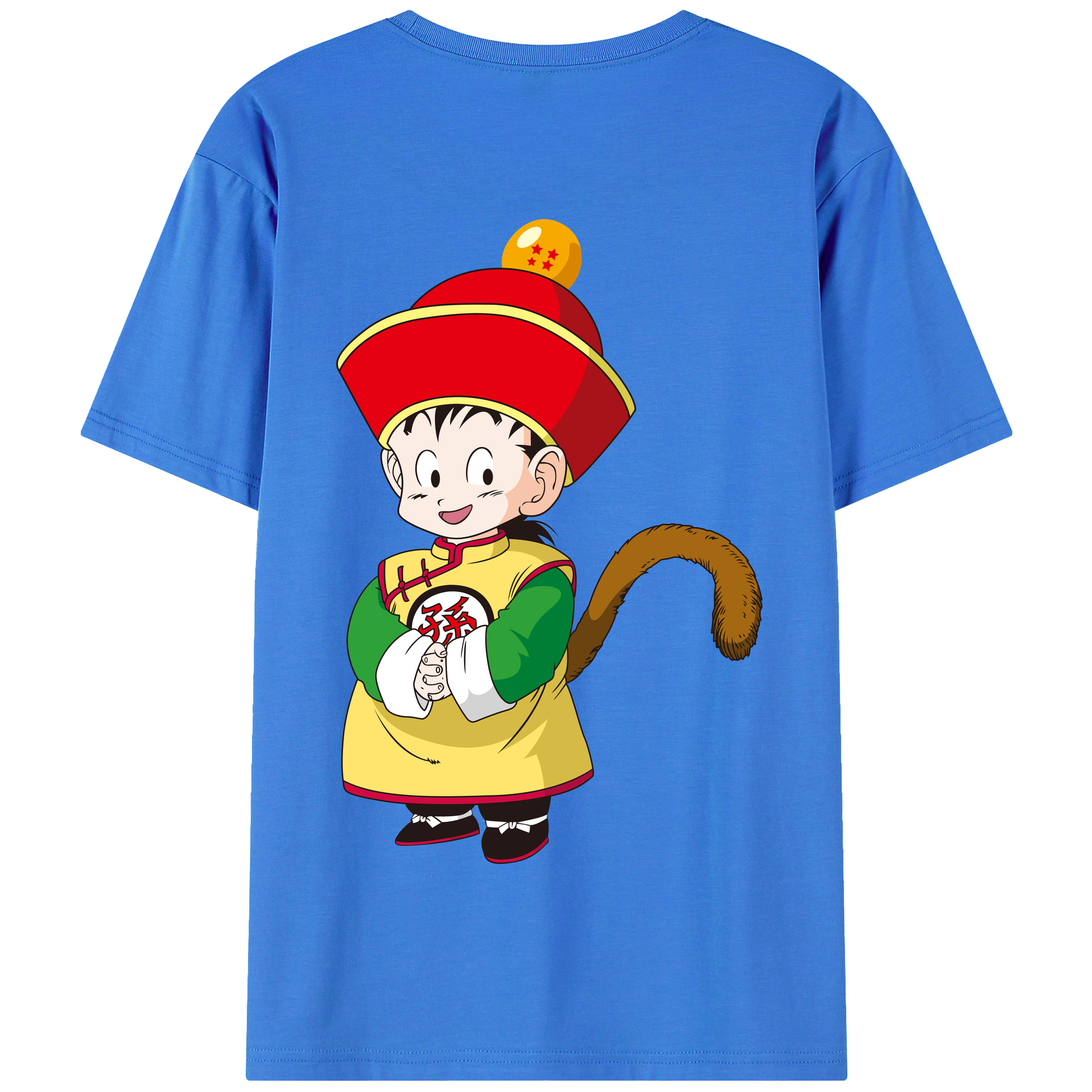 （画像用） ドラゴンボール 孫悟空（そん ごくう）Son Goku カカロット DRAGON BALL Kakarotto 綿100％半袖Tシャツ（背面プリント）