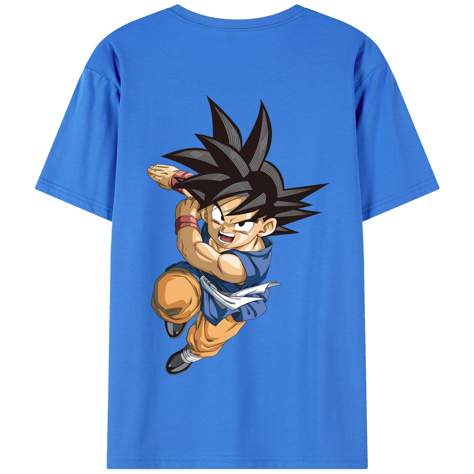 （画像用） ドラゴンボール 孫悟空（そん ごくう）Son Goku カカロット DRAGON BALL Kakarotto 綿100％半袖Tシャツ（背面プリント）