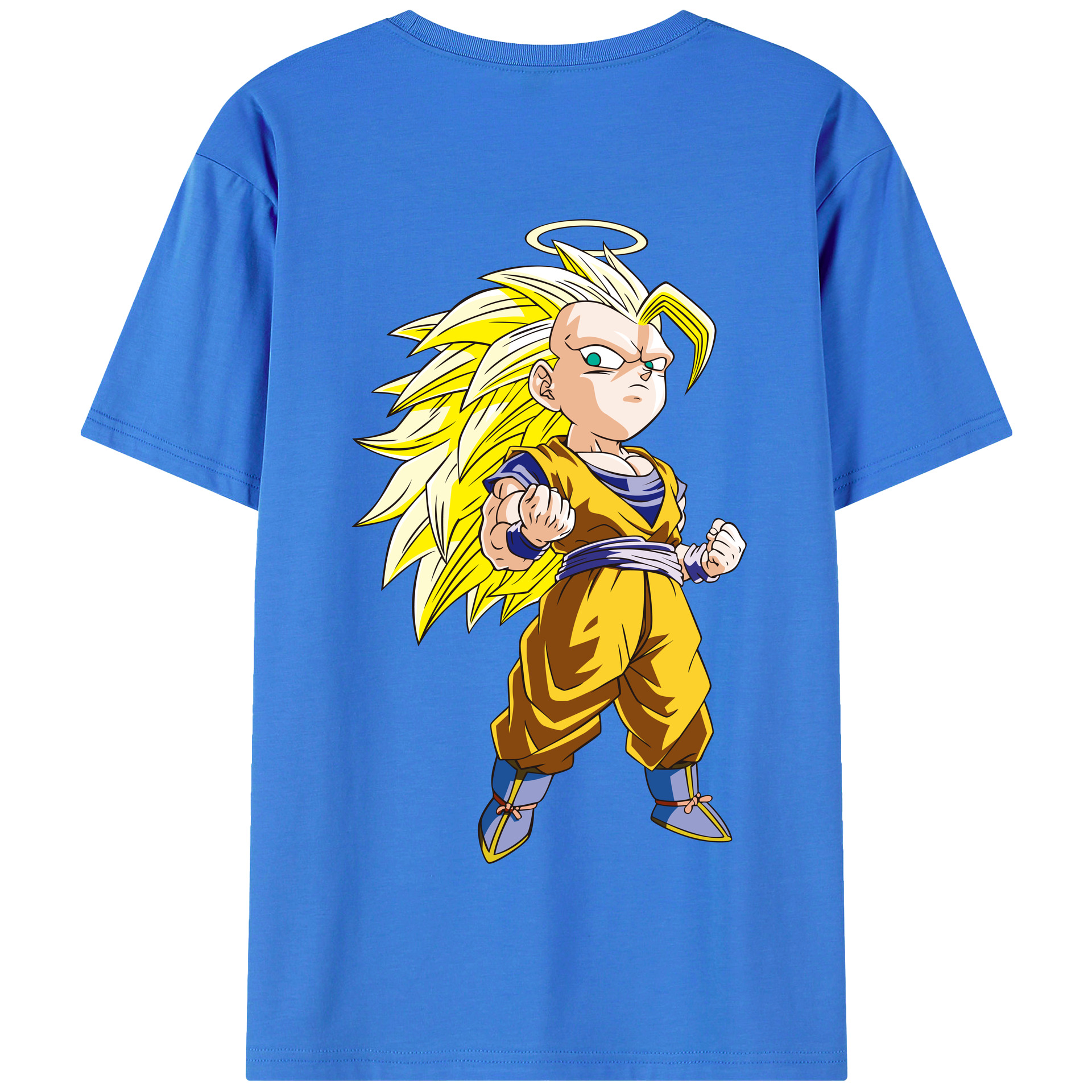 （画像用） ドラゴンボール 孫悟空（そん ごくう）Son Goku カカロット DRAGON BALL Kakarotto 綿100％半袖Tシャツ（背面プリント）