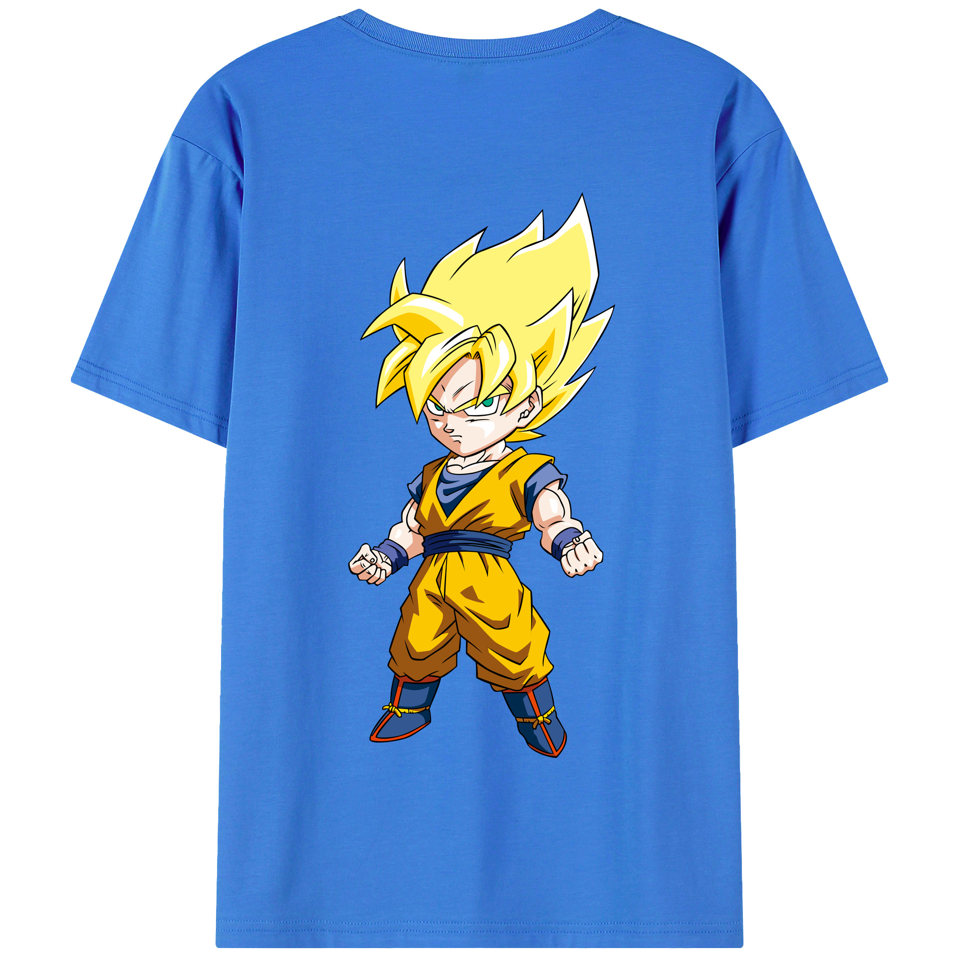 （画像用） ドラゴンボール 孫悟空（そん ごくう）Son Goku カカロット DRAGON BALL Kakarotto 綿100％半袖Tシャツ（背面プリント）