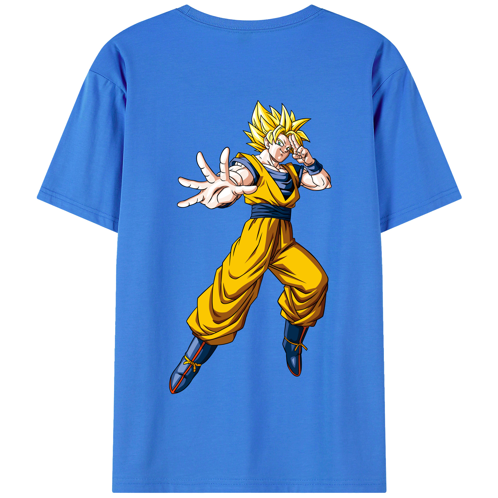 （画像用） ドラゴンボール 孫悟空（そん ごくう）Son Goku カカロット DRAGON BALL Kakarotto 綿100％半袖Tシャツ（背面プリント）