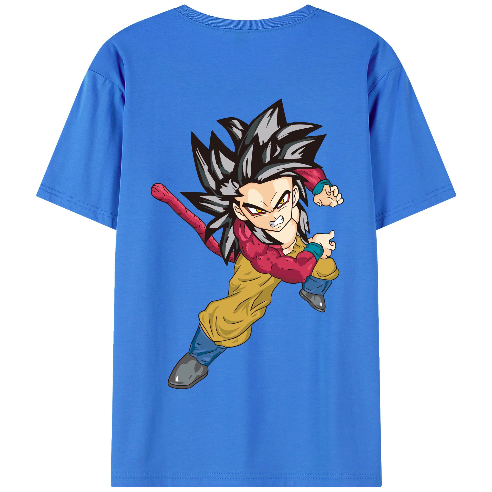 （画像用） ドラゴンボール 孫悟空（そん ごくう）Son Goku カカロット DRAGON BALL Kakarotto 綿100％半袖Tシャツ（背面プリント）