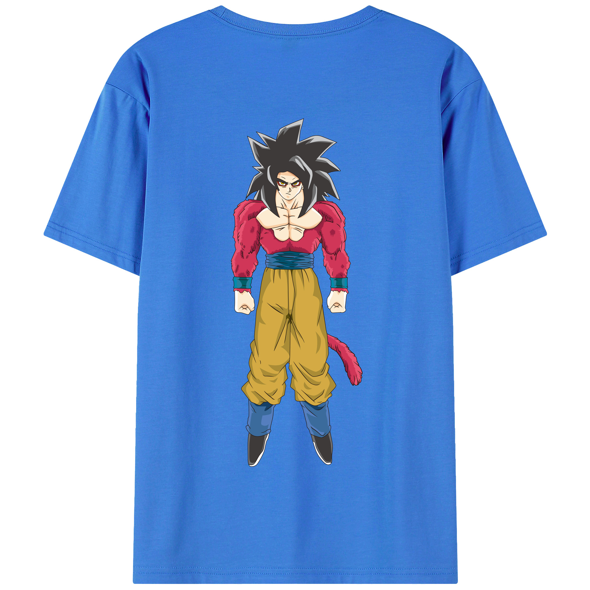 （画像用） ドラゴンボール 孫悟空（そん ごくう）Son Goku カカロット DRAGON BALL Kakarotto 綿100％半袖Tシャツ（背面プリント）