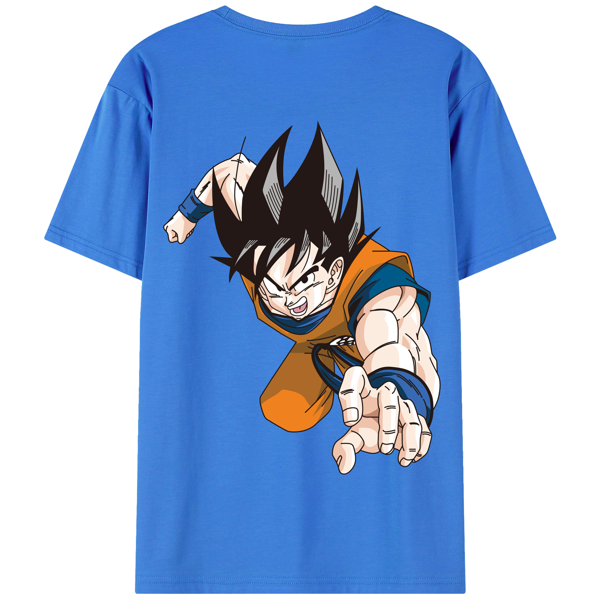 （画像用） ドラゴンボール 孫悟空（そん ごくう）Son Goku カカロット DRAGON BALL Kakarotto 綿100％半袖Tシャツ（背面プリント）