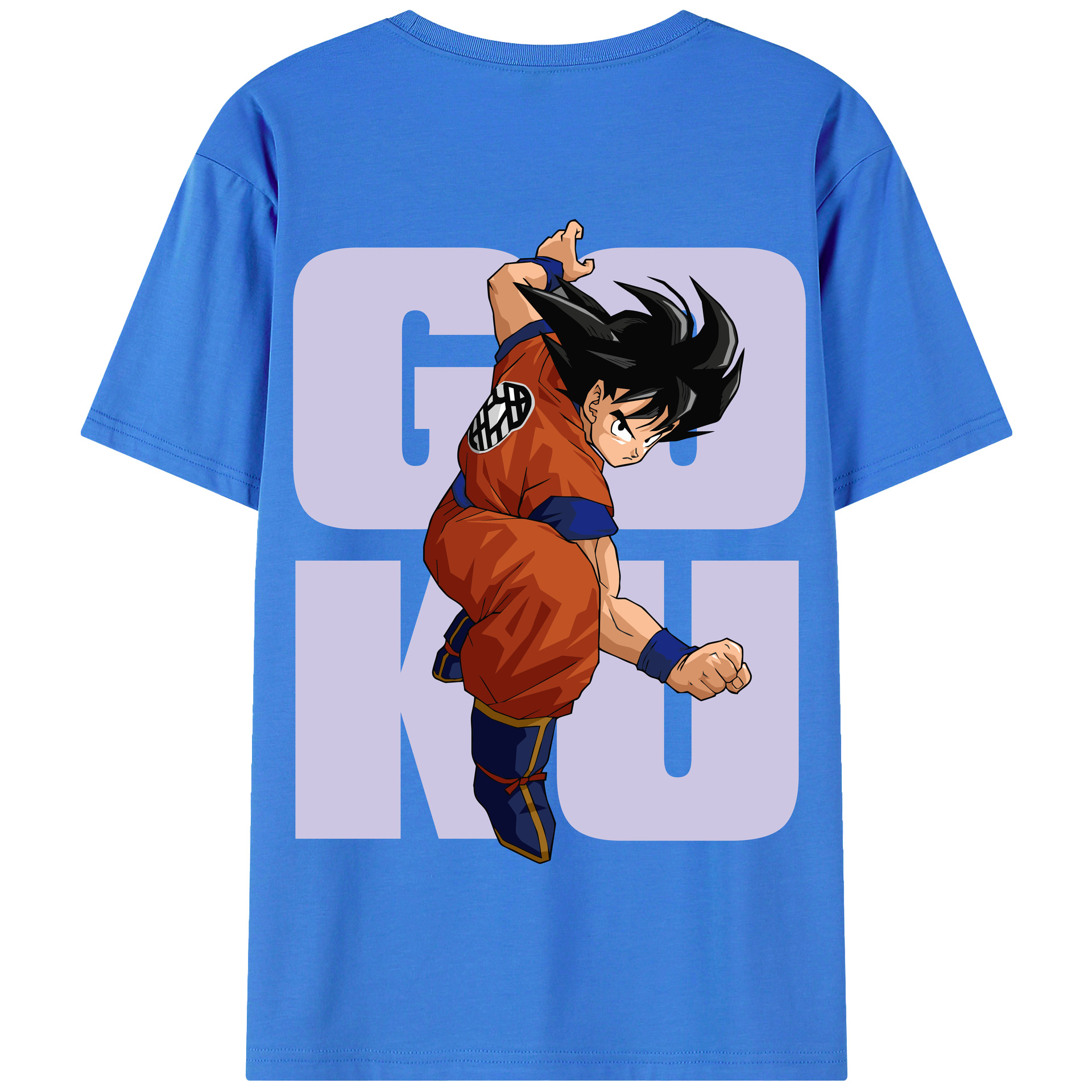 （画像用） ドラゴンボール 孫悟空（そん ごくう）Son Goku カカロット DRAGON BALL Kakarotto 綿100％半袖Tシャツ（背面プリント）