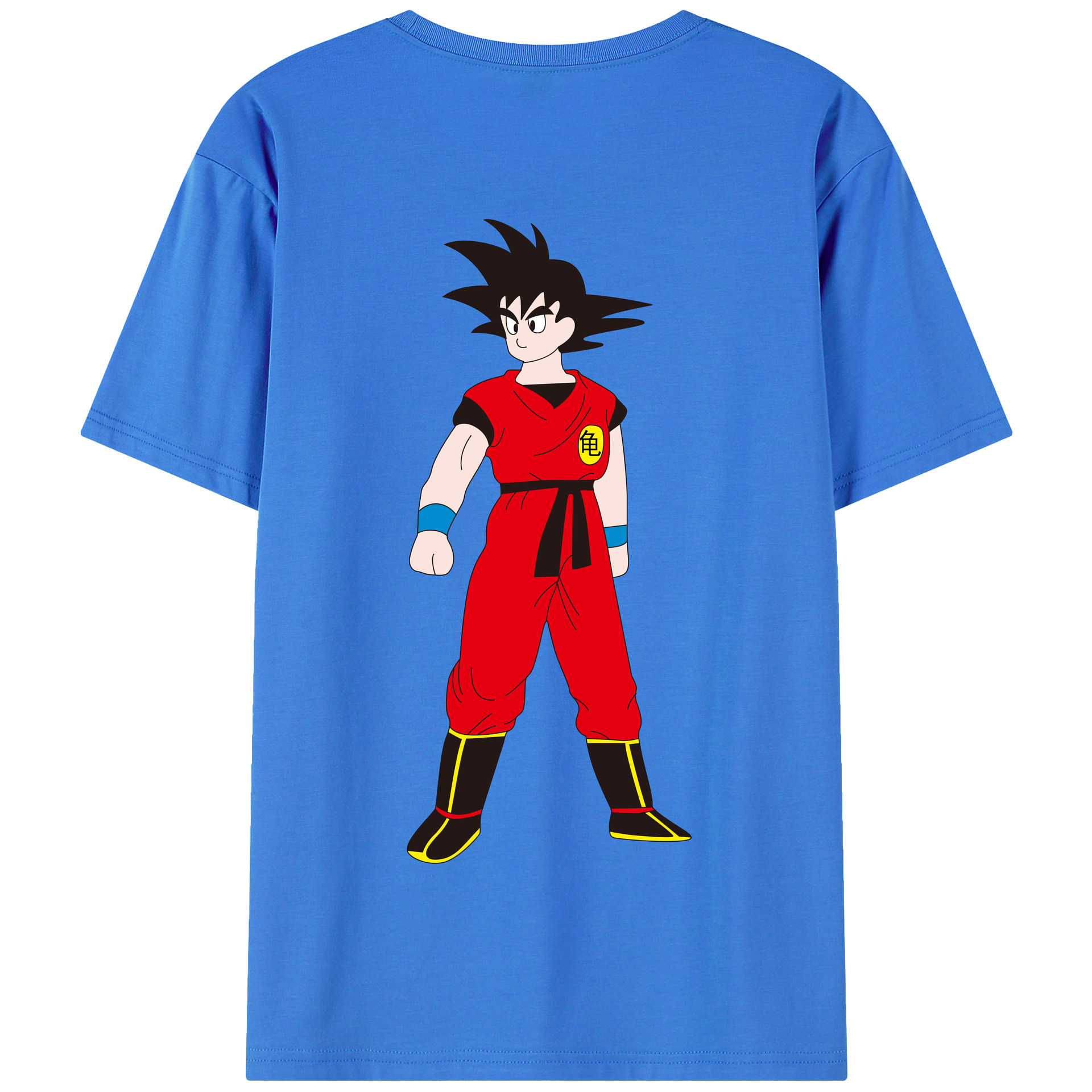 （画像用） ドラゴンボール 孫悟空（そん ごくう）Son Goku カカロット DRAGON BALL Kakarotto 綿100％半袖Tシャツ（背面プリント）