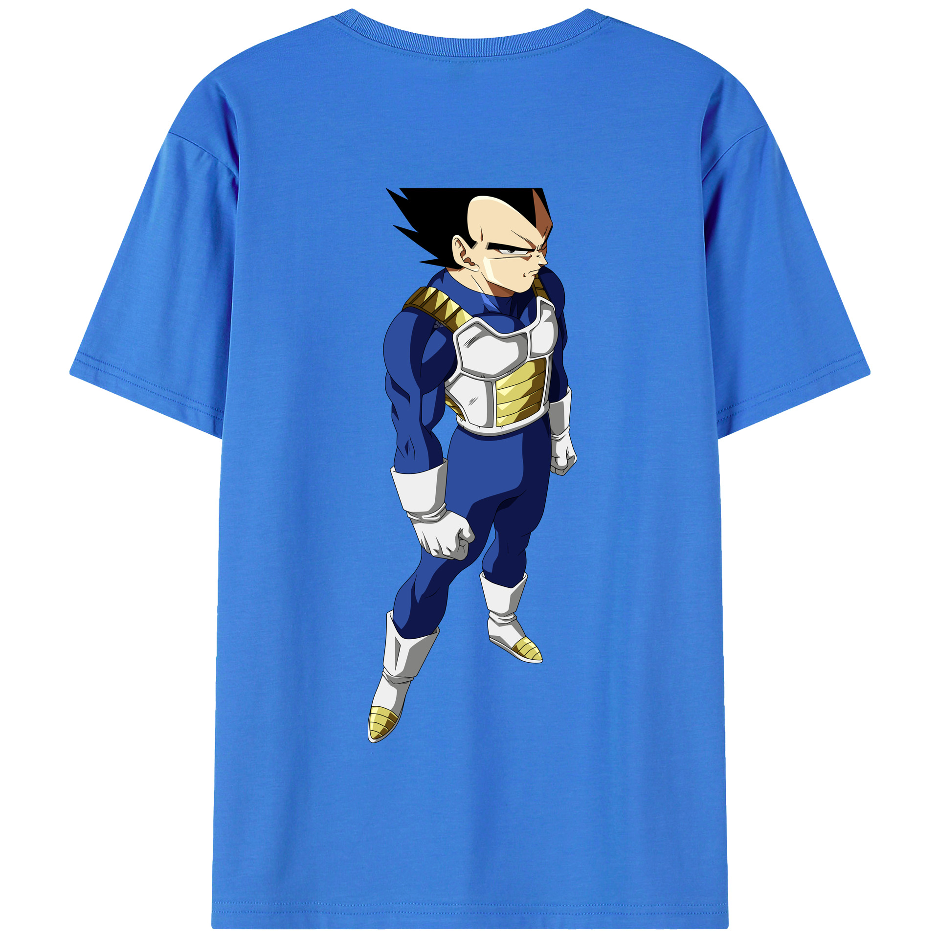 （画像用） ドラゴンボール ベジータ四世（Bejīta Yonsei）DRAGON BALL Vegeta IV 綿100％半袖Tシャツ（背面プリント）