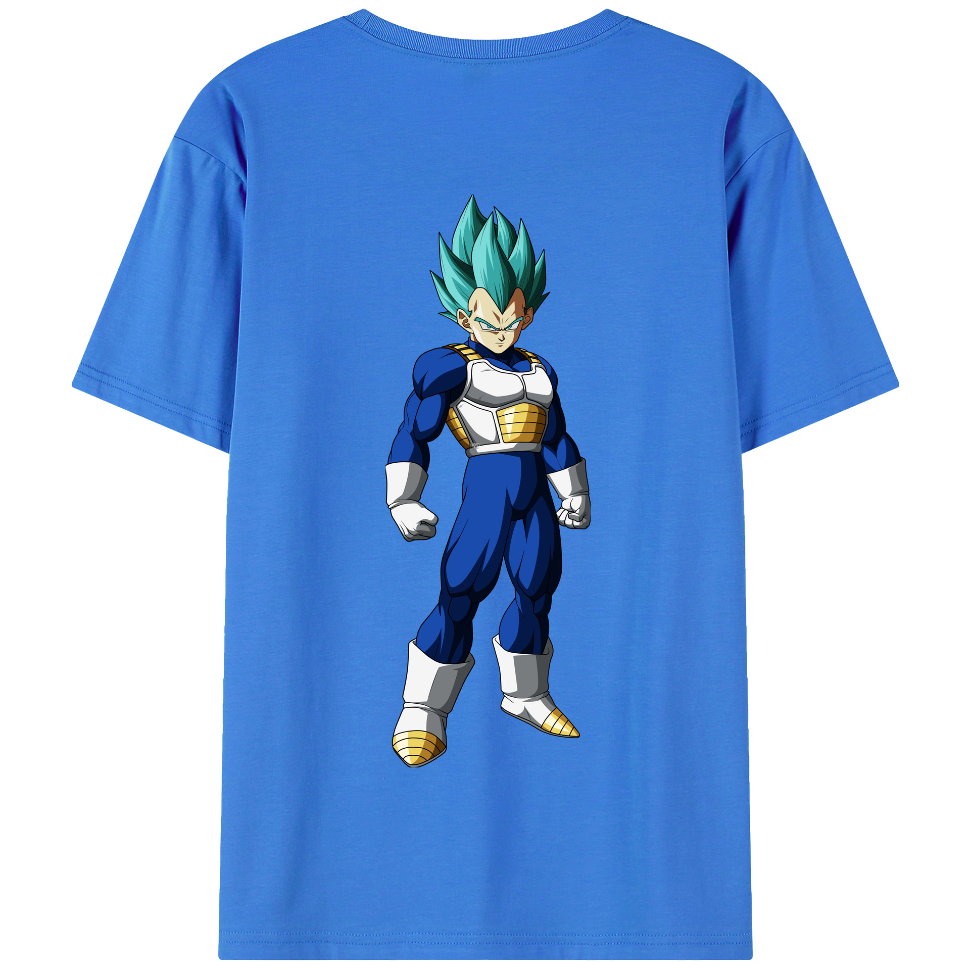 （画像用） ドラゴンボール ベジータ四世（Bejīta Yonsei）DRAGON BALL Vegeta IV 綿100％半袖Tシャツ（背面プリント）