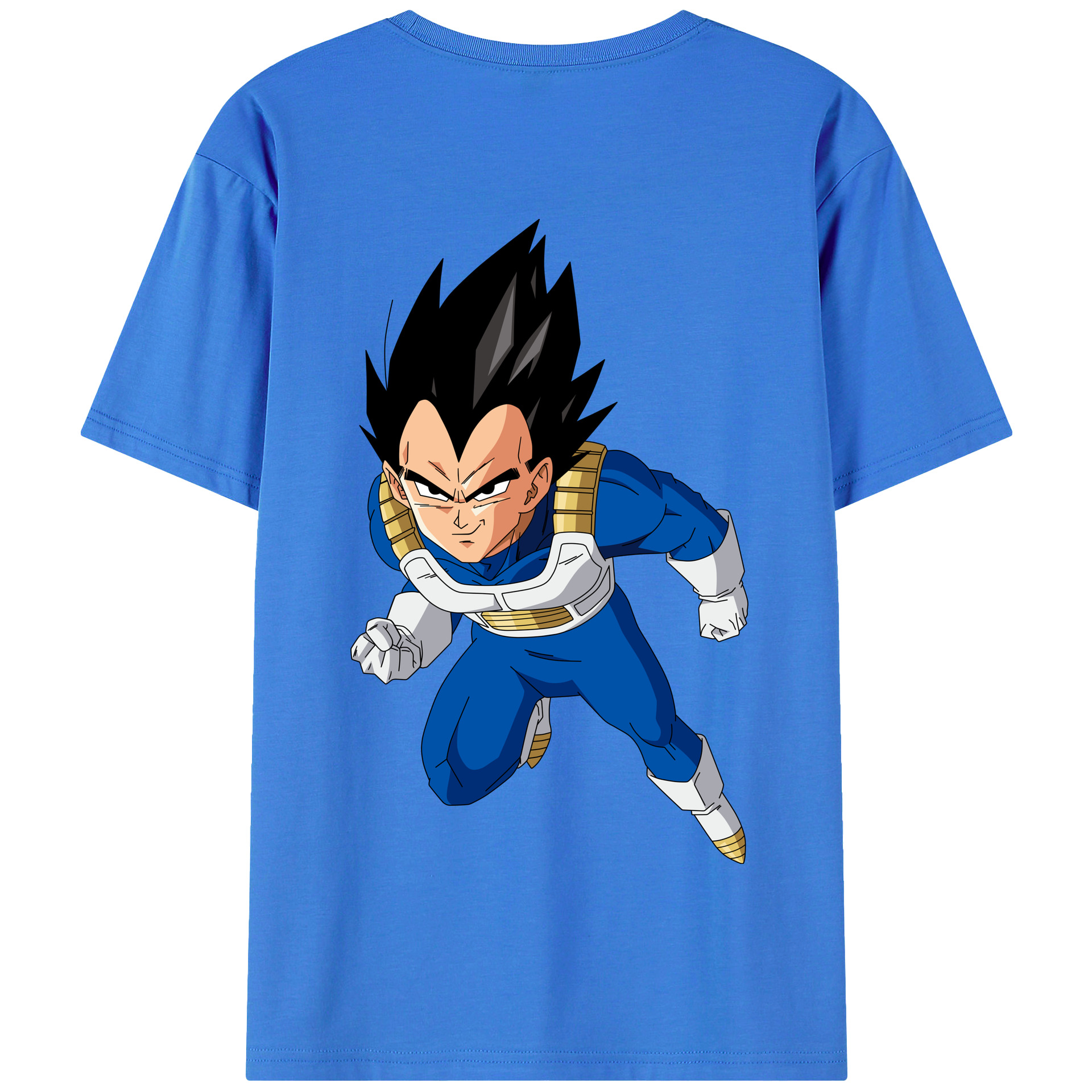 （画像用） ドラゴンボール ベジータ四世（Bejīta Yonsei）DRAGON BALL Vegeta IV 綿100％半袖Tシャツ（背面プリント）