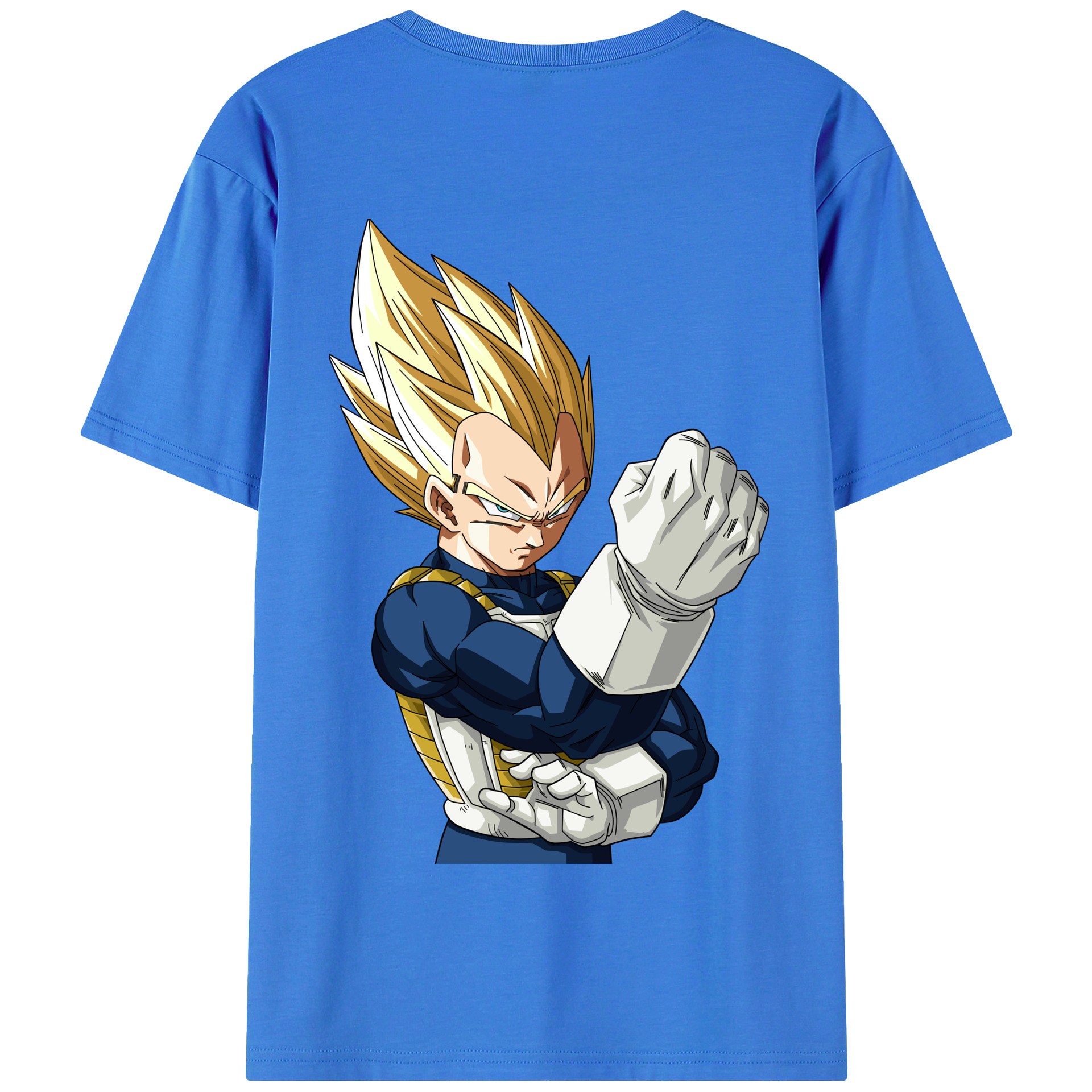 （画像用） ドラゴンボール ベジータ四世（Bejīta Yonsei）DRAGON BALL Vegeta IV 綿100％半袖Tシャツ（背面プリント）