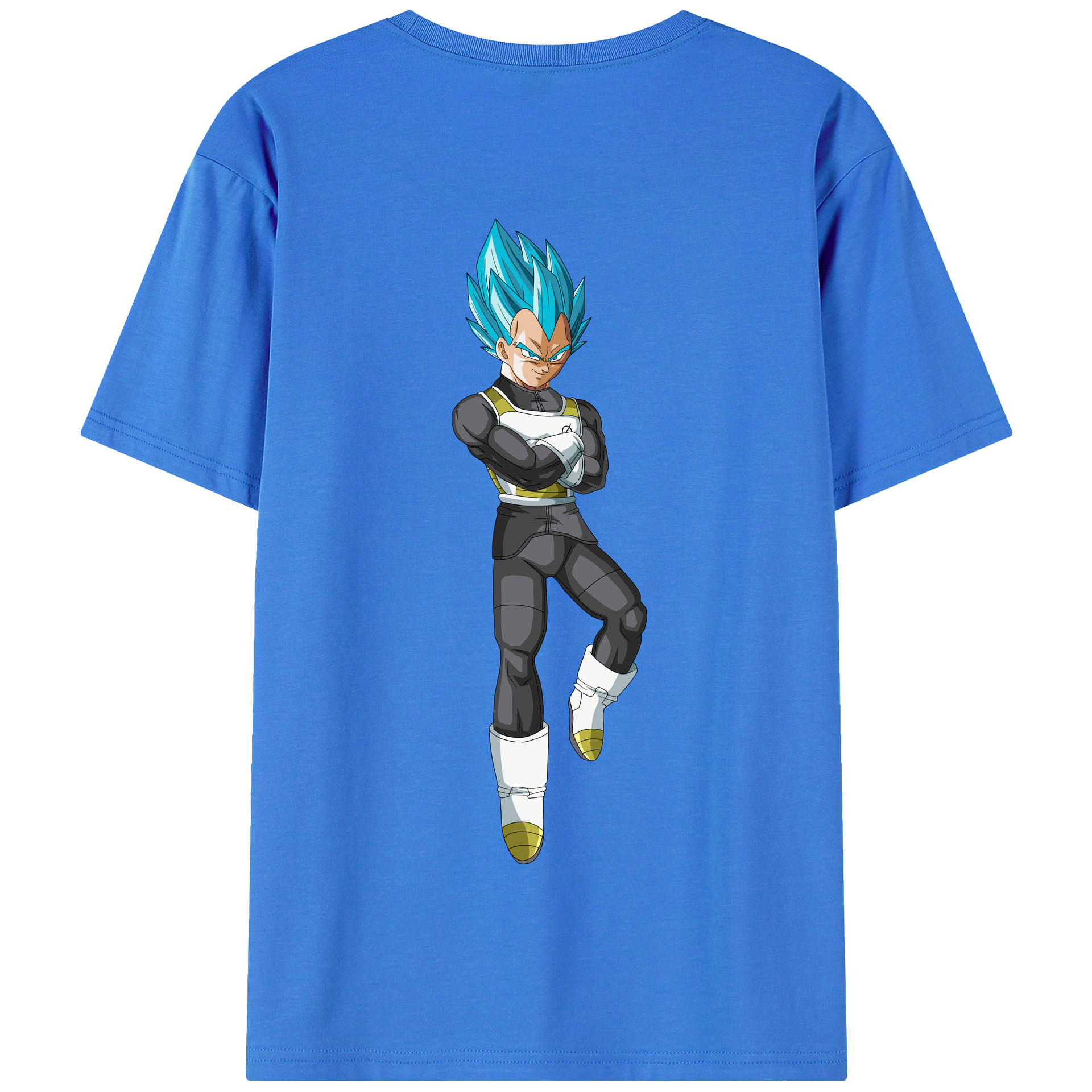 （画像用） ドラゴンボール ベジータ四世（Bejīta Yonsei）DRAGON BALL Vegeta IV 綿100％半袖Tシャツ（背面プリント）