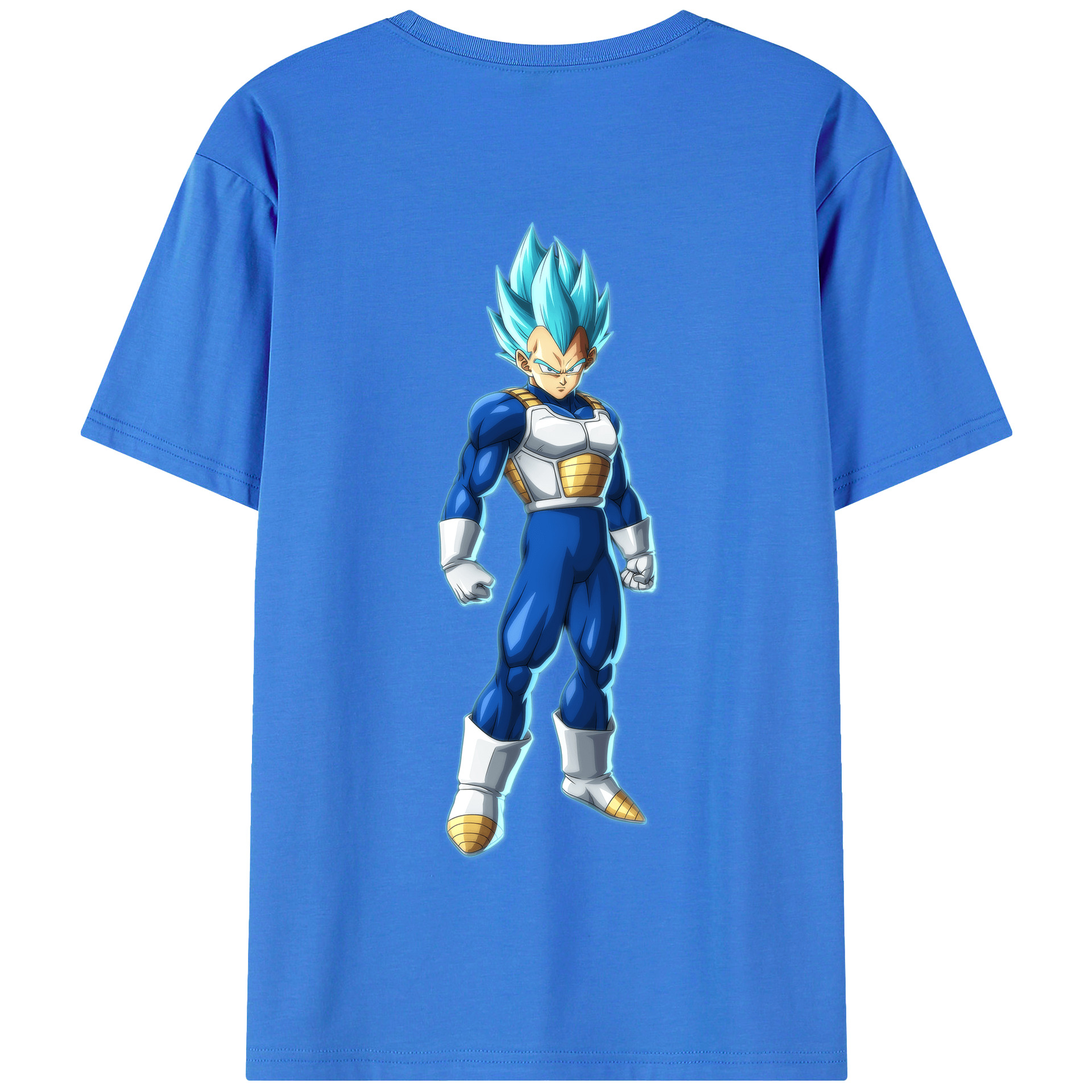 （画像用） ドラゴンボール ベジータ四世（Bejīta Yonsei）DRAGON BALL Vegeta IV 綿100％半袖Tシャツ（背面プリント）