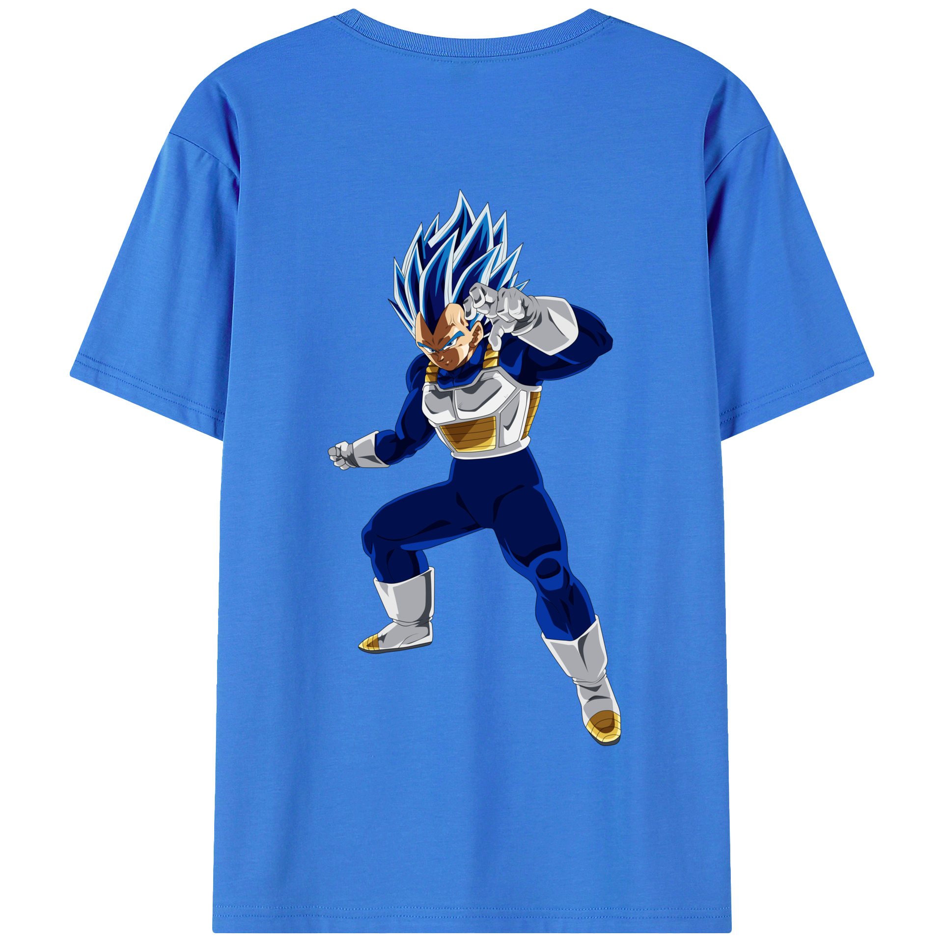 （画像用） ドラゴンボール ベジータ四世（Bejīta Yonsei）DRAGON BALL Vegeta IV 綿100％半袖Tシャツ（背面プリント）