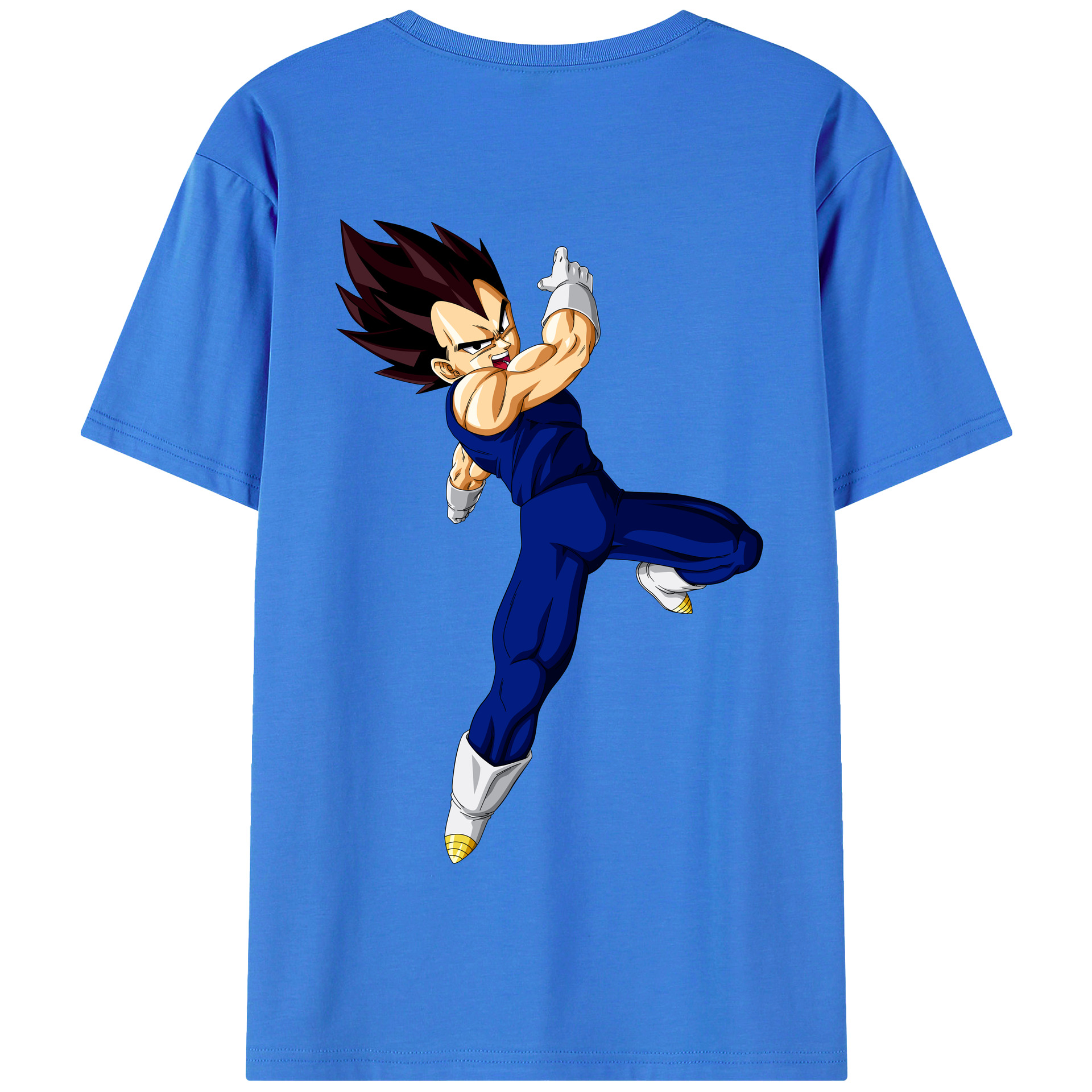 （画像用） ドラゴンボール ベジータ四世（Bejīta Yonsei）DRAGON BALL Vegeta IV 綿100％半袖Tシャツ（背面プリント）