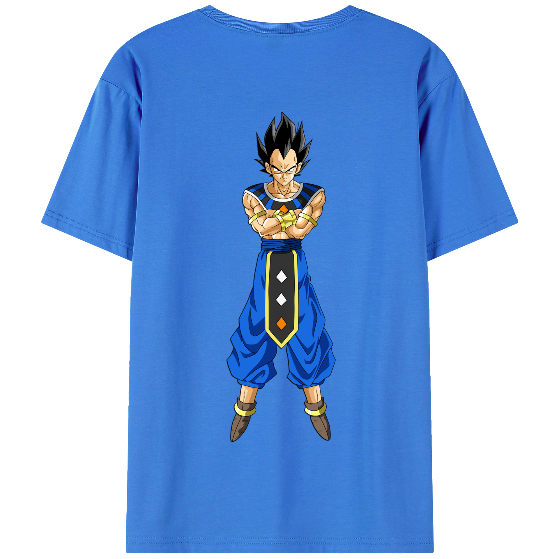 （画像用） ドラゴンボール ベジータ四世（Bejīta Yonsei）DRAGON BALL Vegeta IV 綿100％半袖Tシャツ（背面プリント）