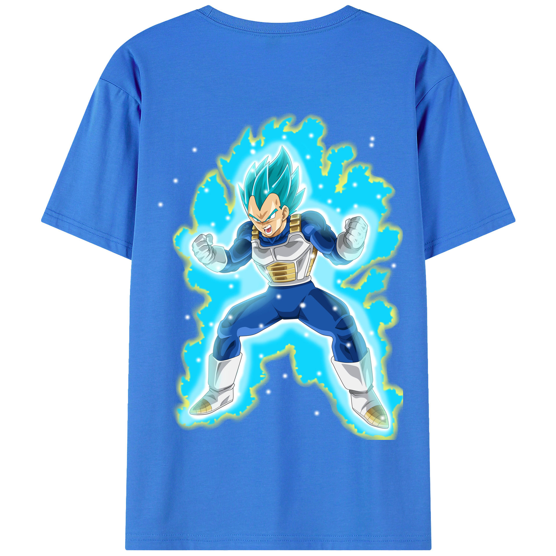 （画像用） ドラゴンボール ベジータ四世（Bejīta Yonsei）DRAGON BALL Vegeta IV 綿100％半袖Tシャツ（背面プリント）
