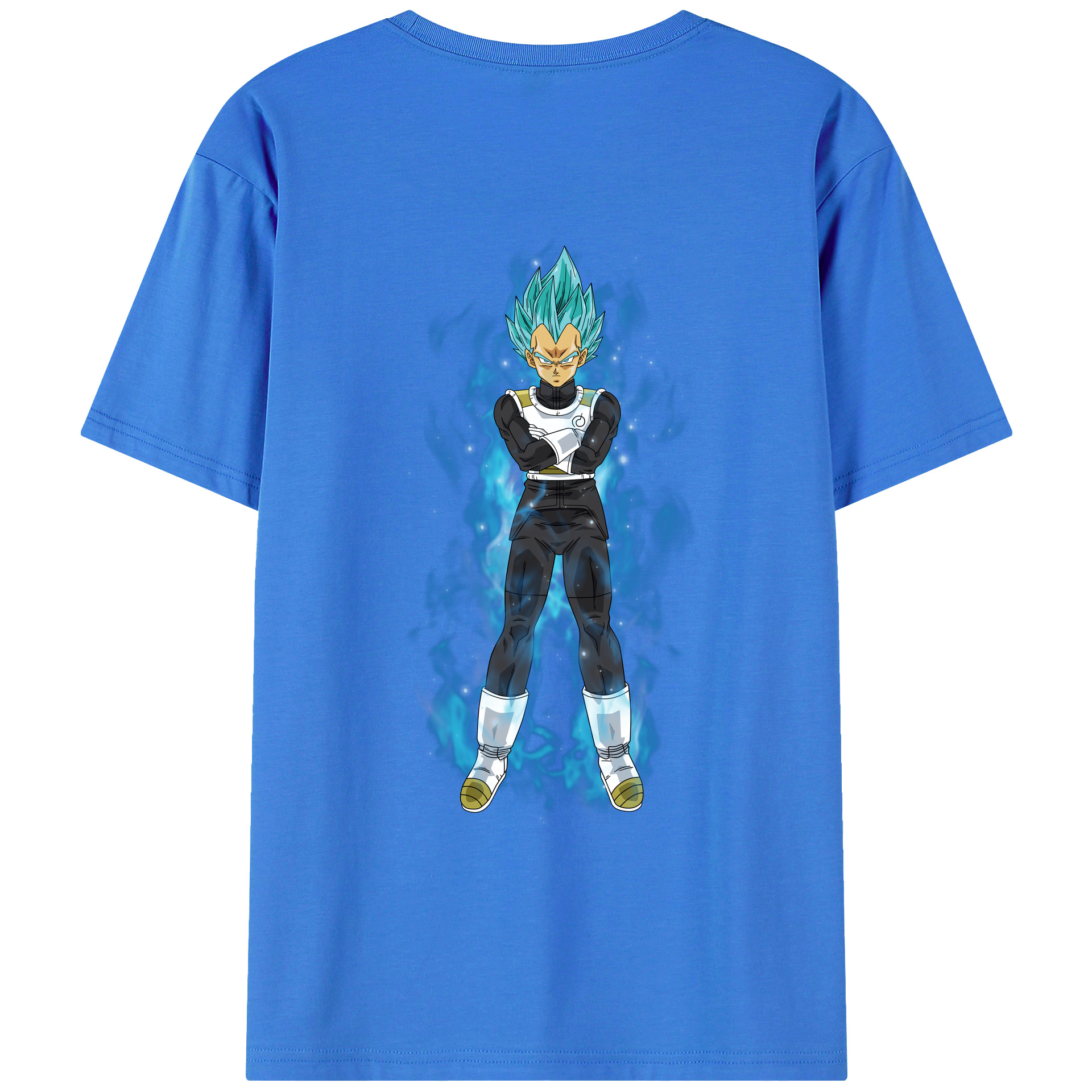 （画像用） ドラゴンボール ベジータ四世（Bejīta Yonsei）DRAGON BALL Vegeta IV 綿100％半袖Tシャツ（背面プリント）