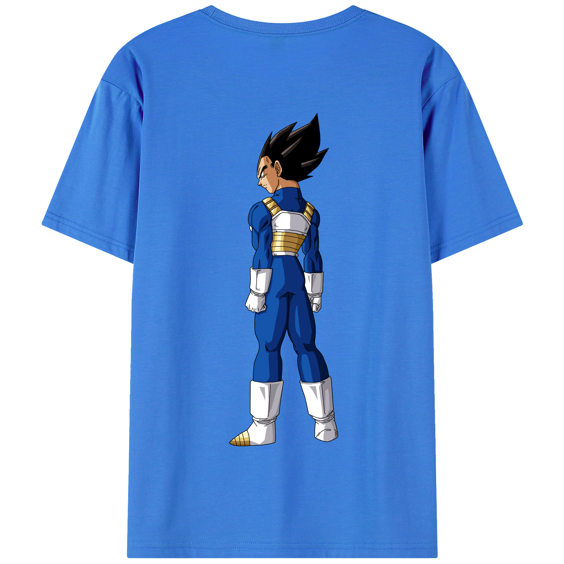 （画像用） ドラゴンボール ベジータ四世（Bejīta Yonsei）DRAGON BALL Vegeta IV 綿100％半袖Tシャツ（背面プリント）