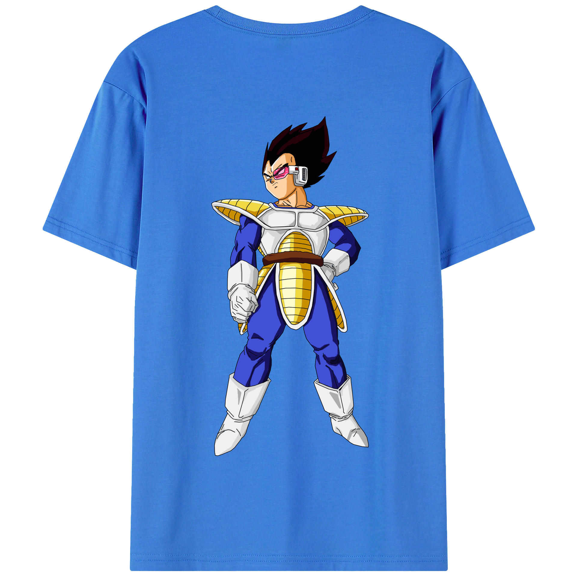 （画像用） ドラゴンボール ベジータ四世（Bejīta Yonsei）DRAGON BALL Vegeta IV 綿100％半袖Tシャツ（背面プリント）