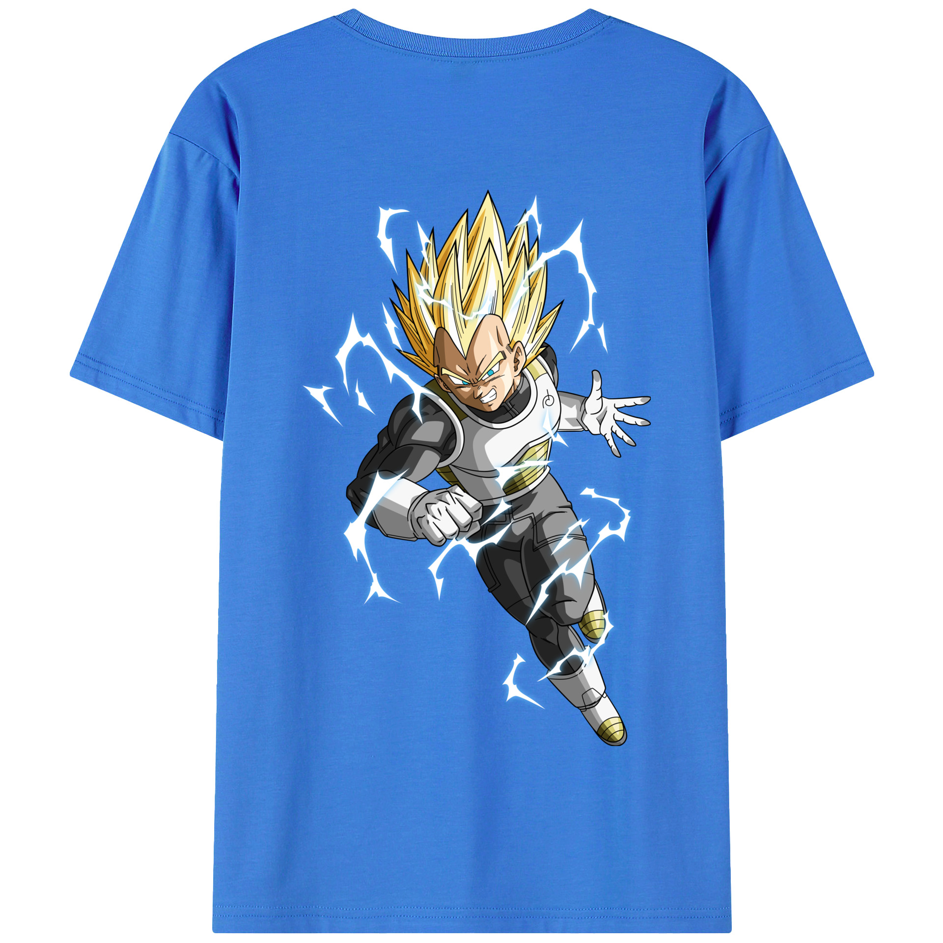 （画像用） ドラゴンボール ベジータ四世（Bejīta Yonsei）DRAGON BALL Vegeta IV 綿100％半袖Tシャツ（背面プリント）