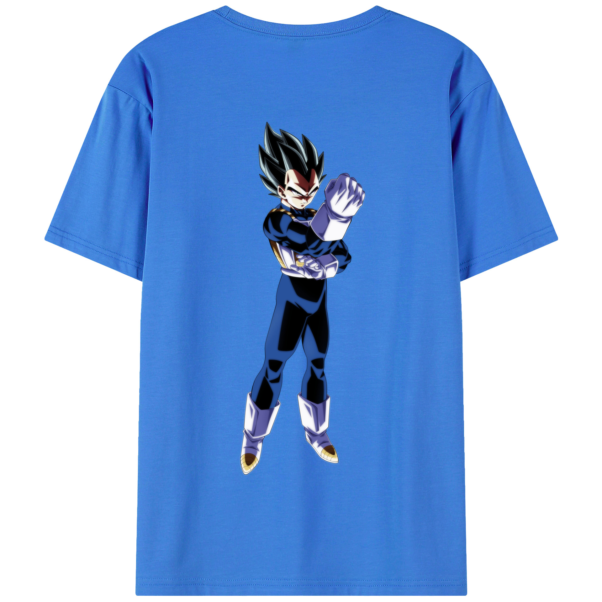 （画像用） ドラゴンボール ベジータ四世（Bejīta Yonsei）DRAGON BALL Vegeta IV 綿100％半袖Tシャツ（背面プリント）