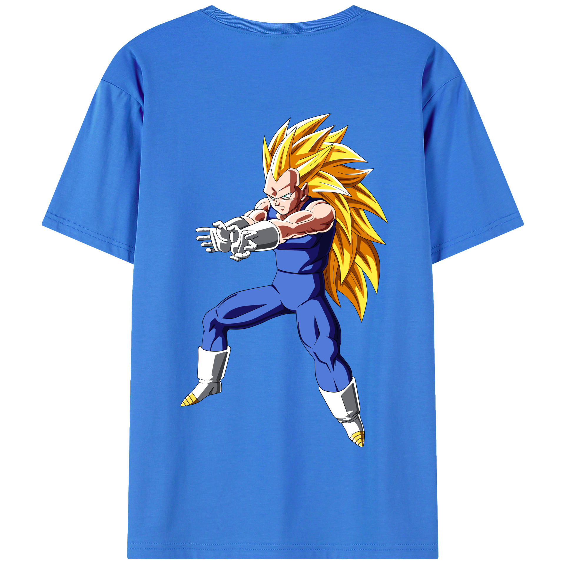 （画像用） ドラゴンボール ベジータ四世（Bejīta Yonsei）DRAGON BALL Vegeta IV 綿100％半袖Tシャツ（背面プリント）