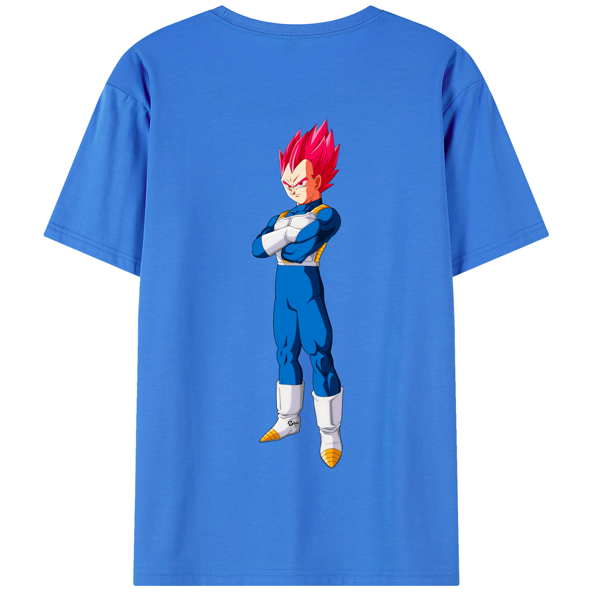 （画像用） ドラゴンボール ベジータ四世（Bejīta Yonsei）DRAGON BALL Vegeta IV 綿100％半袖Tシャツ（背面プリント）