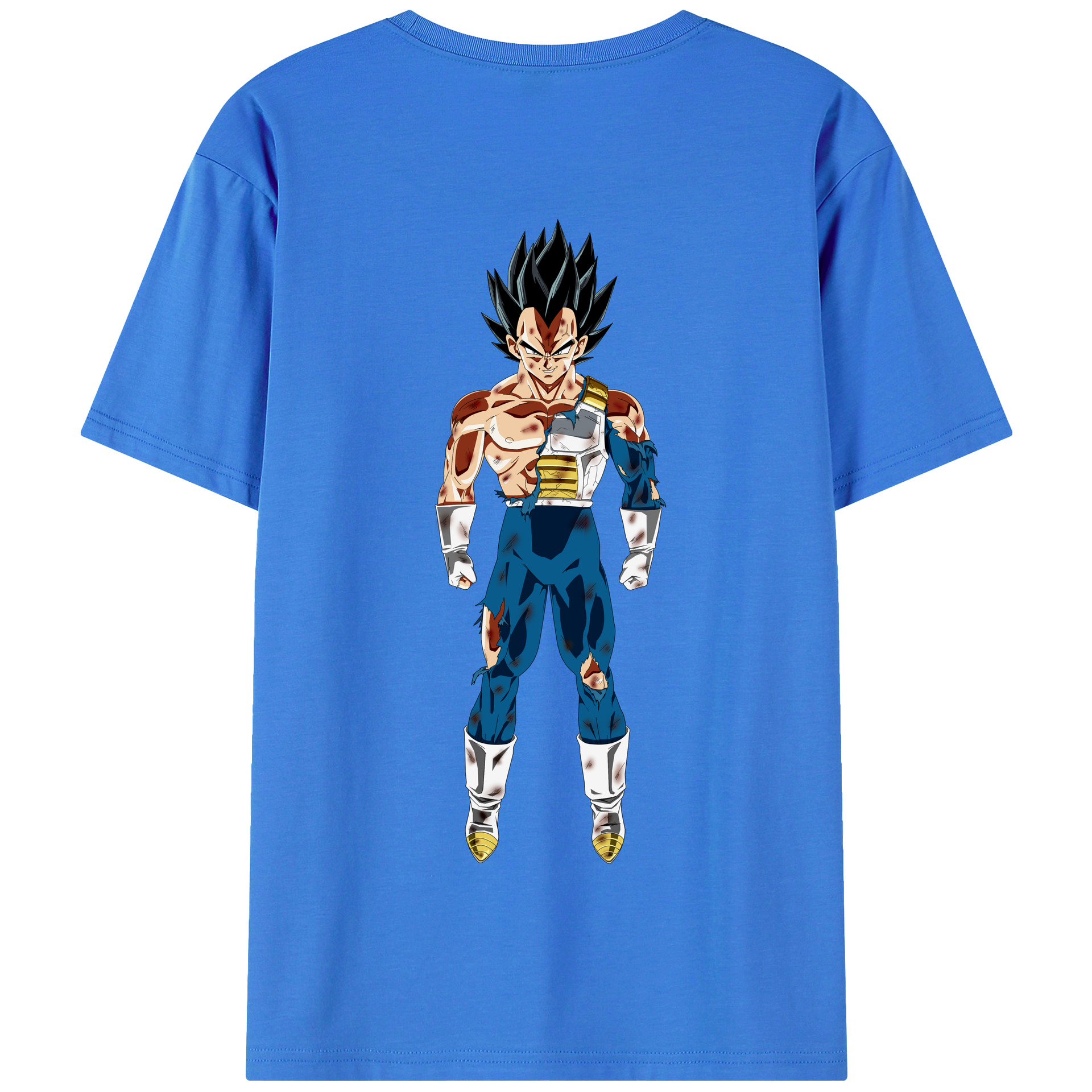 （画像用） ドラゴンボール ベジータ四世（Bejīta Yonsei）DRAGON BALL Vegeta IV 綿100％半袖Tシャツ（背面プリント）