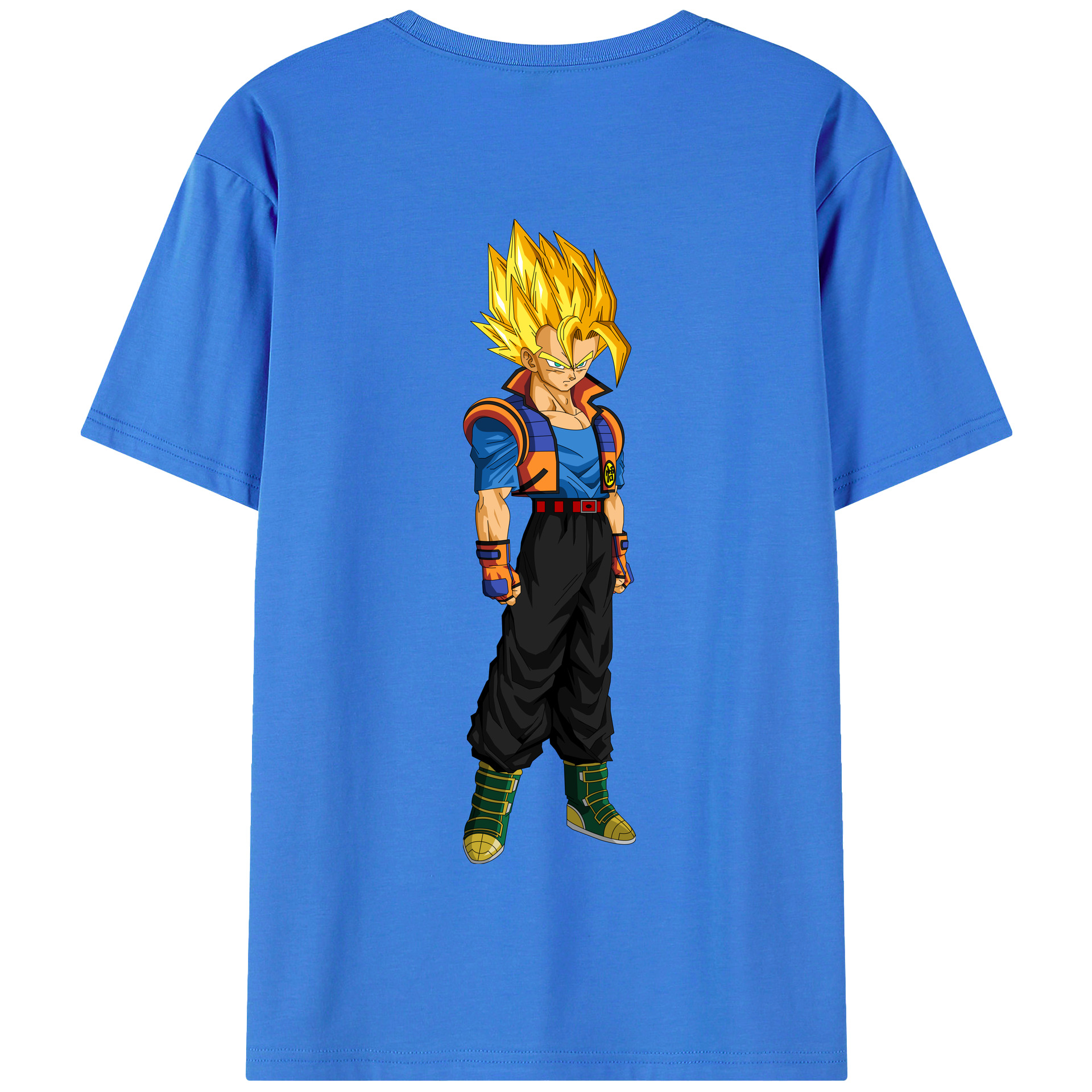 （画像用） ドラゴンボール ベジータ四世（Bejīta Yonsei）DRAGON BALL Vegeta IV 綿100％半袖Tシャツ（背面プリント）
