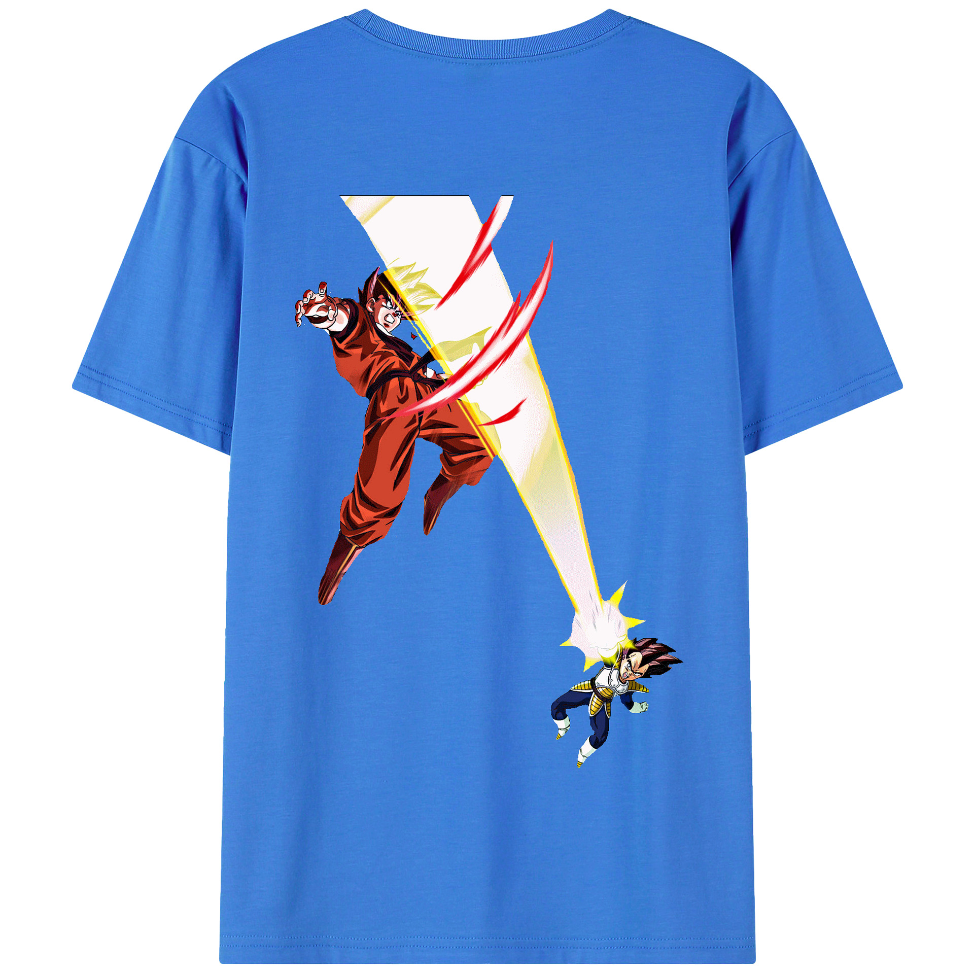 （画像用） ドラゴンボール ベジータ四世（Bejīta Yonsei）DRAGON BALL Vegeta IV 綿100％半袖Tシャツ（背面プリント）