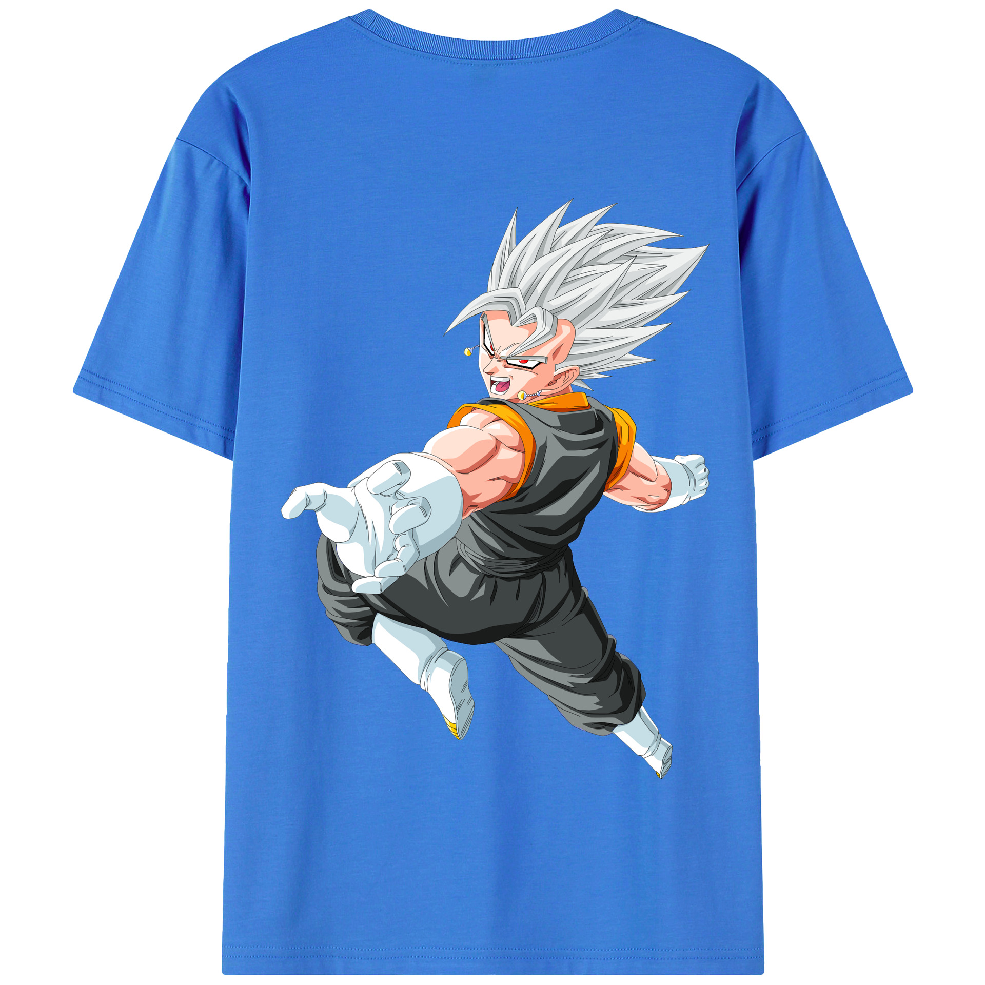 （画像用） ドラゴンボール ベジータ四世（Bejīta Yonsei）DRAGON BALL Vegeta IV 綿100％半袖Tシャツ（背面プリント）