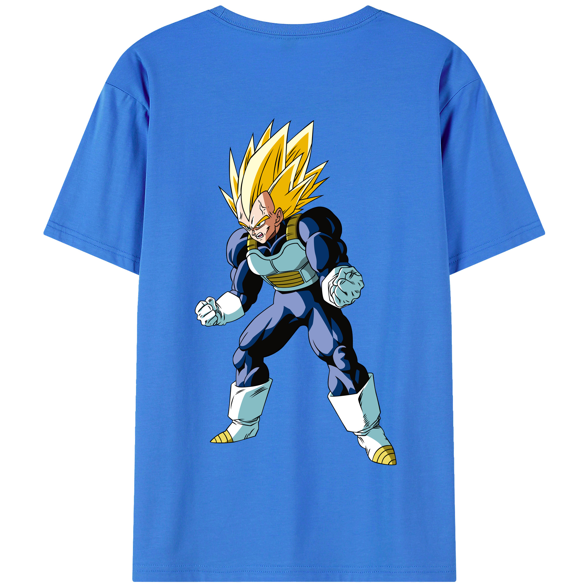 （画像用） ドラゴンボール ベジータ四世（Bejīta Yonsei）DRAGON BALL Vegeta IV 綿100％半袖Tシャツ（背面プリント）