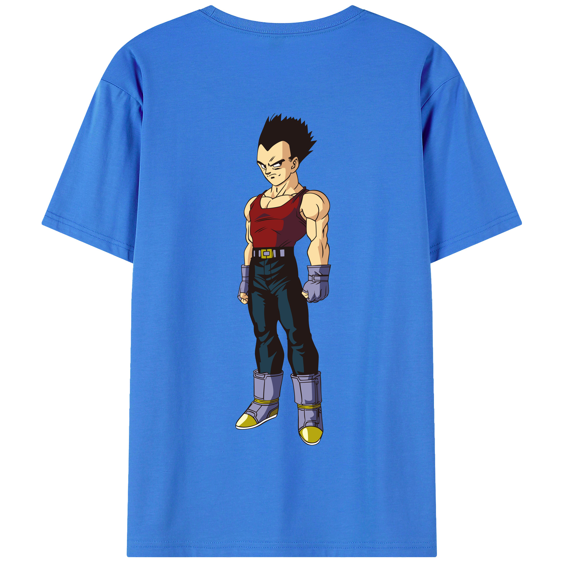 （画像用） ドラゴンボール ベジータ四世（Bejīta Yonsei）DRAGON BALL Vegeta IV 綿100％半袖Tシャツ（背面プリント）