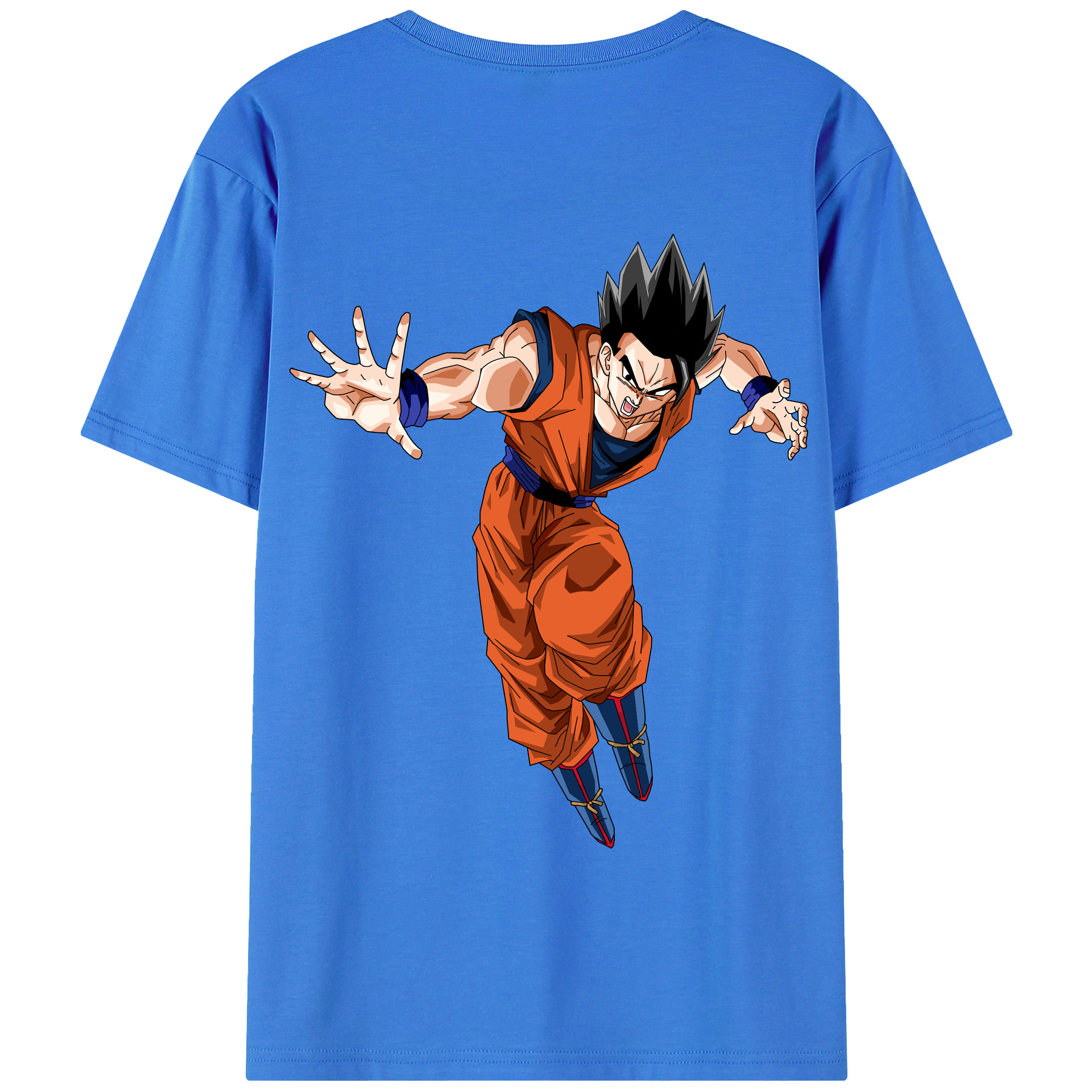 （画像用） ドラゴンボール 孫 悟飯（そんごはん）DRAGON BALL Son Gohan 綿100％半袖Tシャツ（背面プリント）