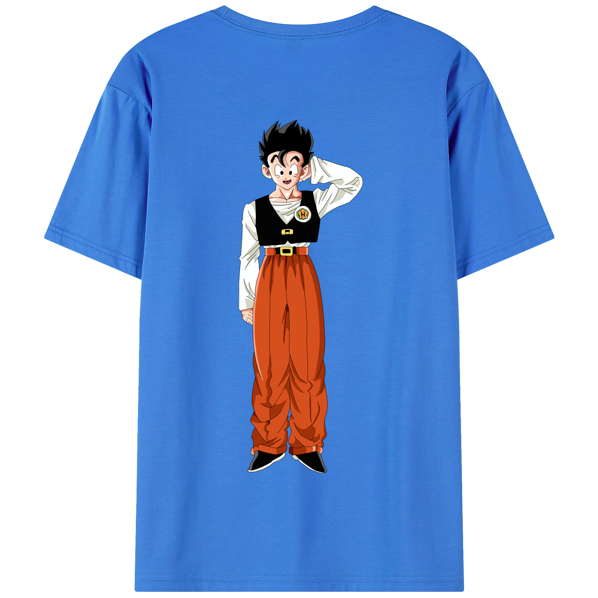 （画像用） ドラゴンボール 孫 悟飯（そんごはん）DRAGON BALL Son Gohan 綿100％半袖Tシャツ（背面プリント）