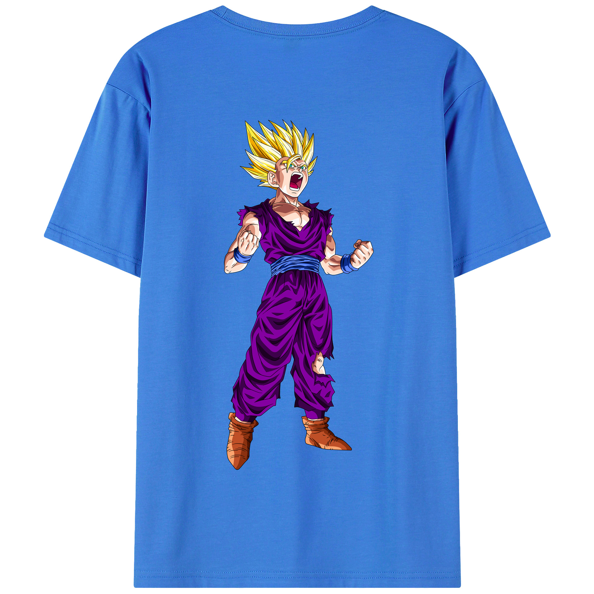 （画像用） ドラゴンボール 孫 悟飯（そんごはん）DRAGON BALL Son Gohan 綿100％半袖Tシャツ（背面プリント）