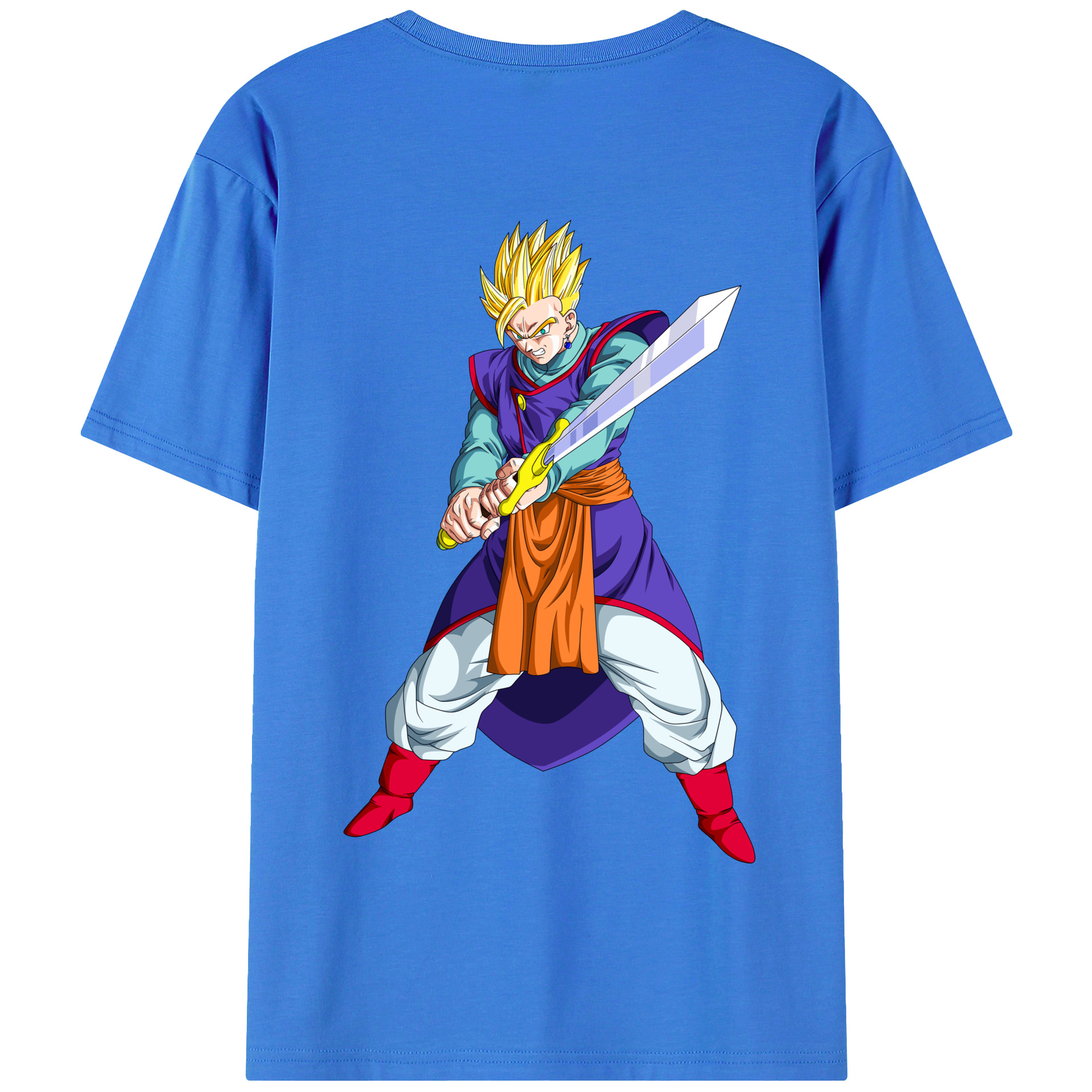 （画像用） ドラゴンボール 孫 悟飯（そんごはん）DRAGON BALL Son Gohan 綿100％半袖Tシャツ（背面プリント）